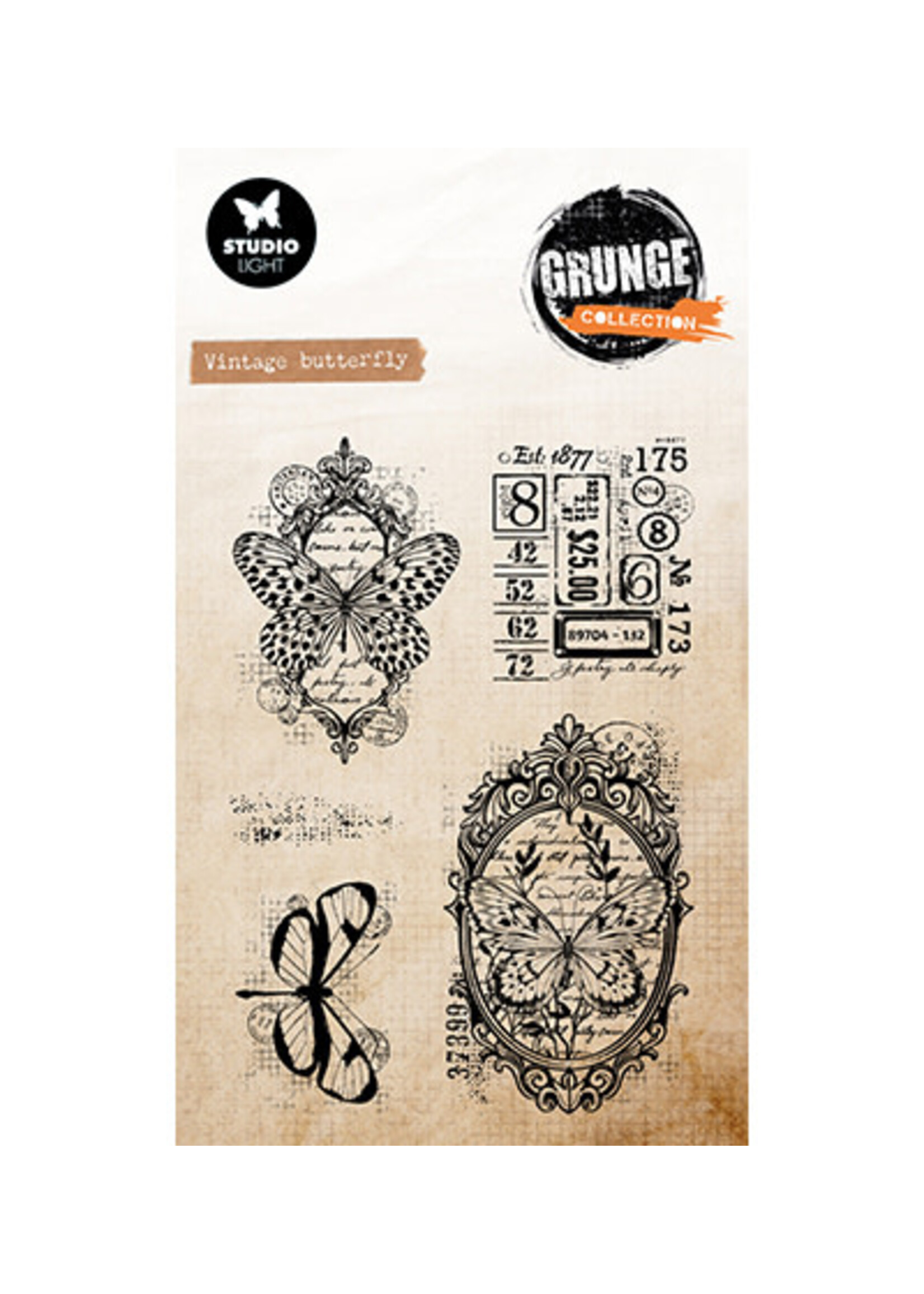 SL-GR-STAMP893 - Vintage butterfly Grunge Collection nr. 893