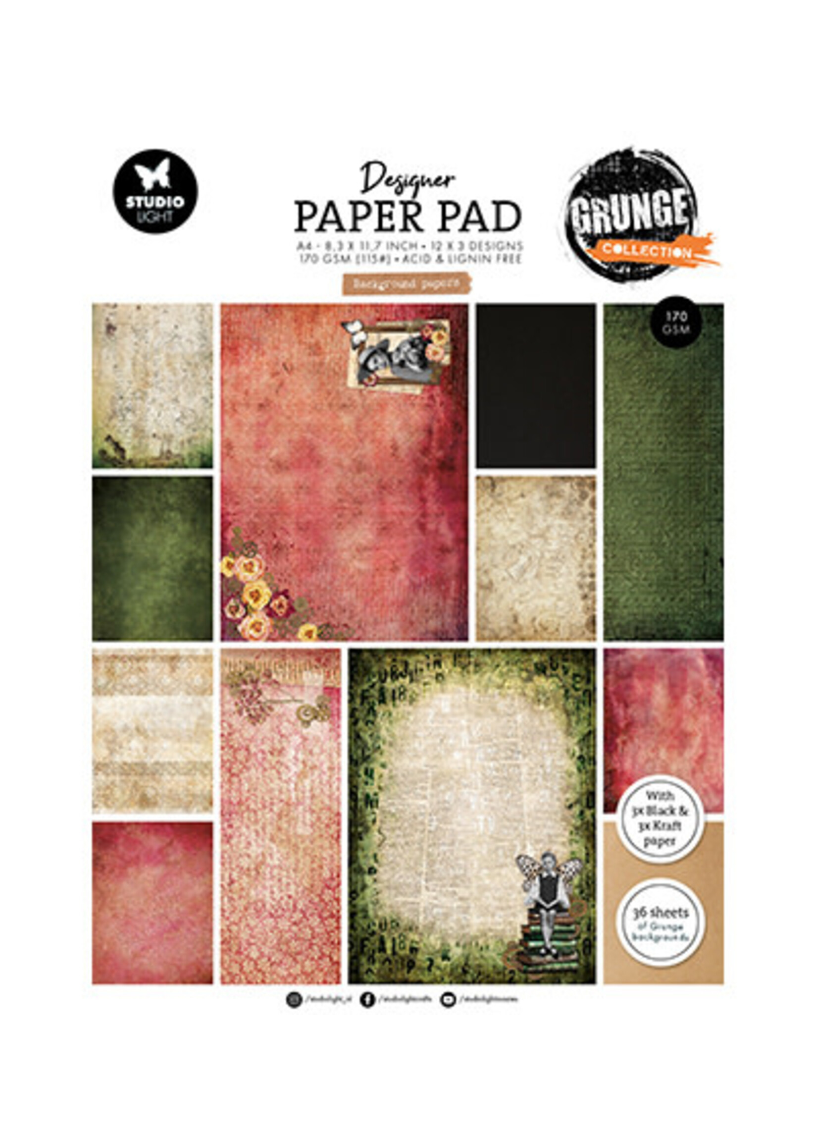 SL-GR-DPP400 - Background papers Grunge Collection nr. 400