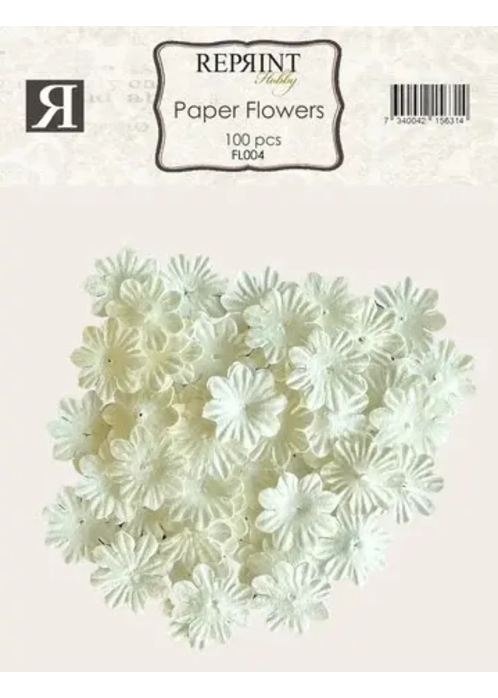 Paper Flowers White (100pcs) (FL004)