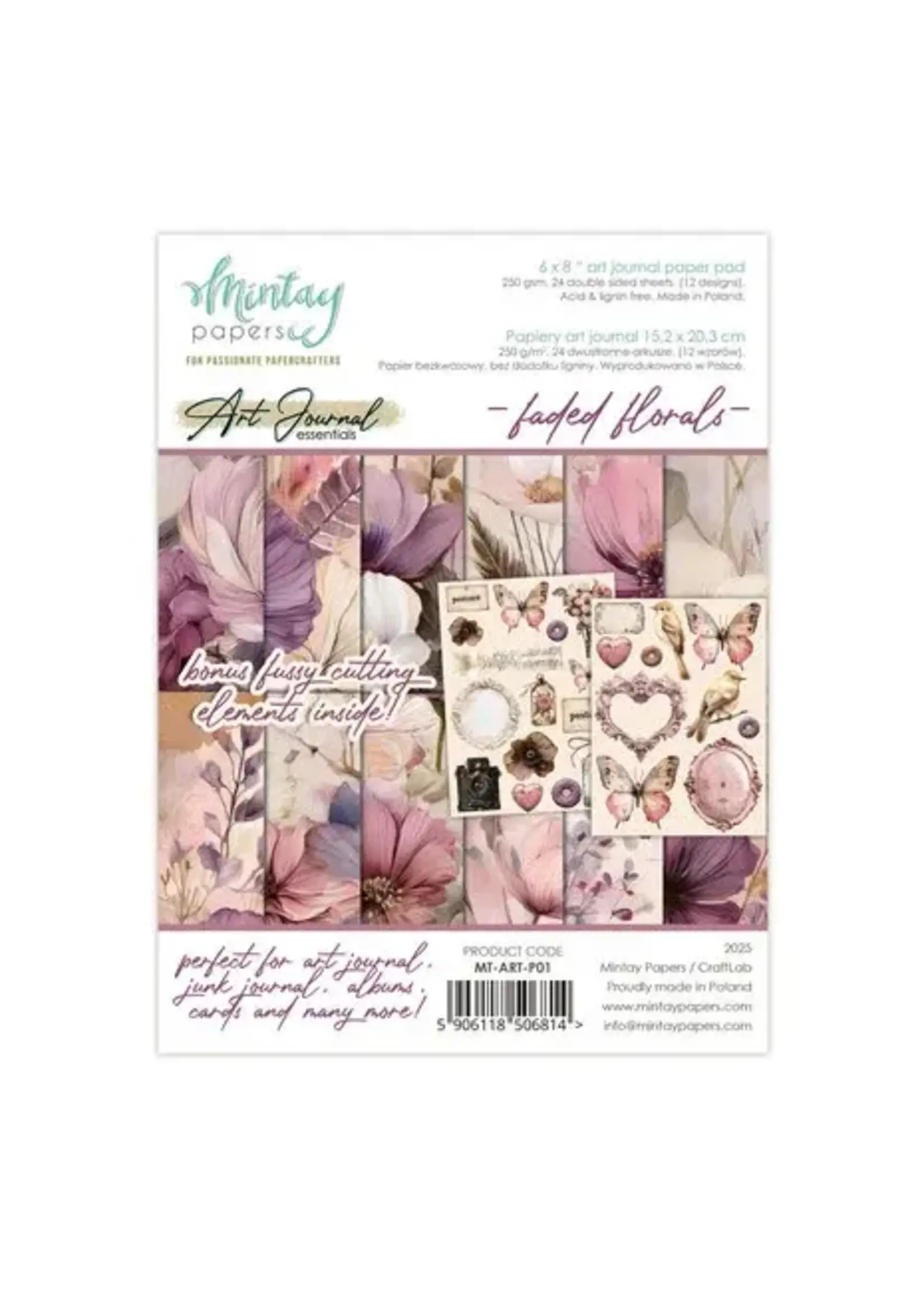 Art Journal Paper Pad 6x8 Inch Faded Florals (MT-ART-P01)