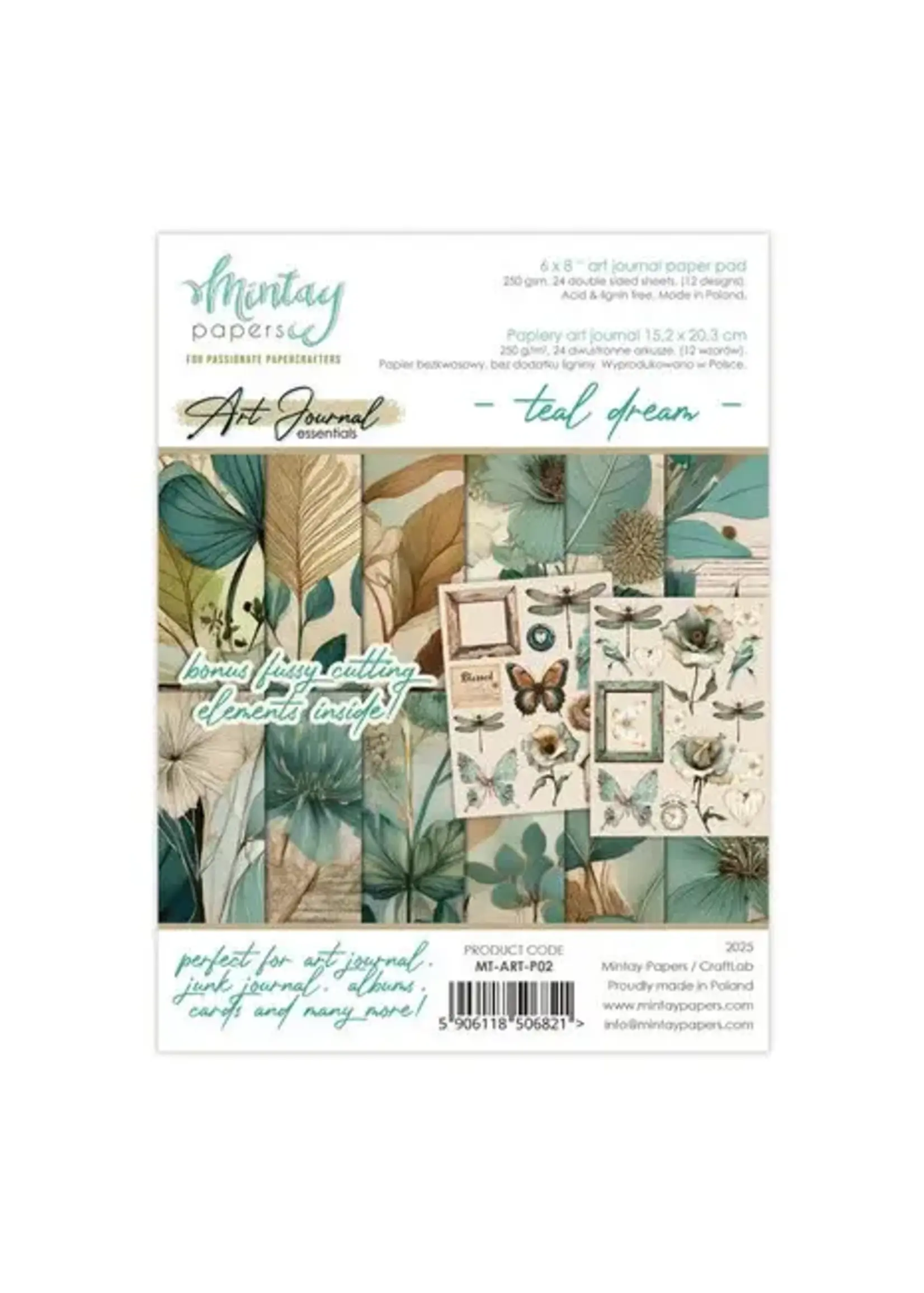 Art Journal Paper Pad 6x8 Inch Teal Dream (MT-ART-P02)