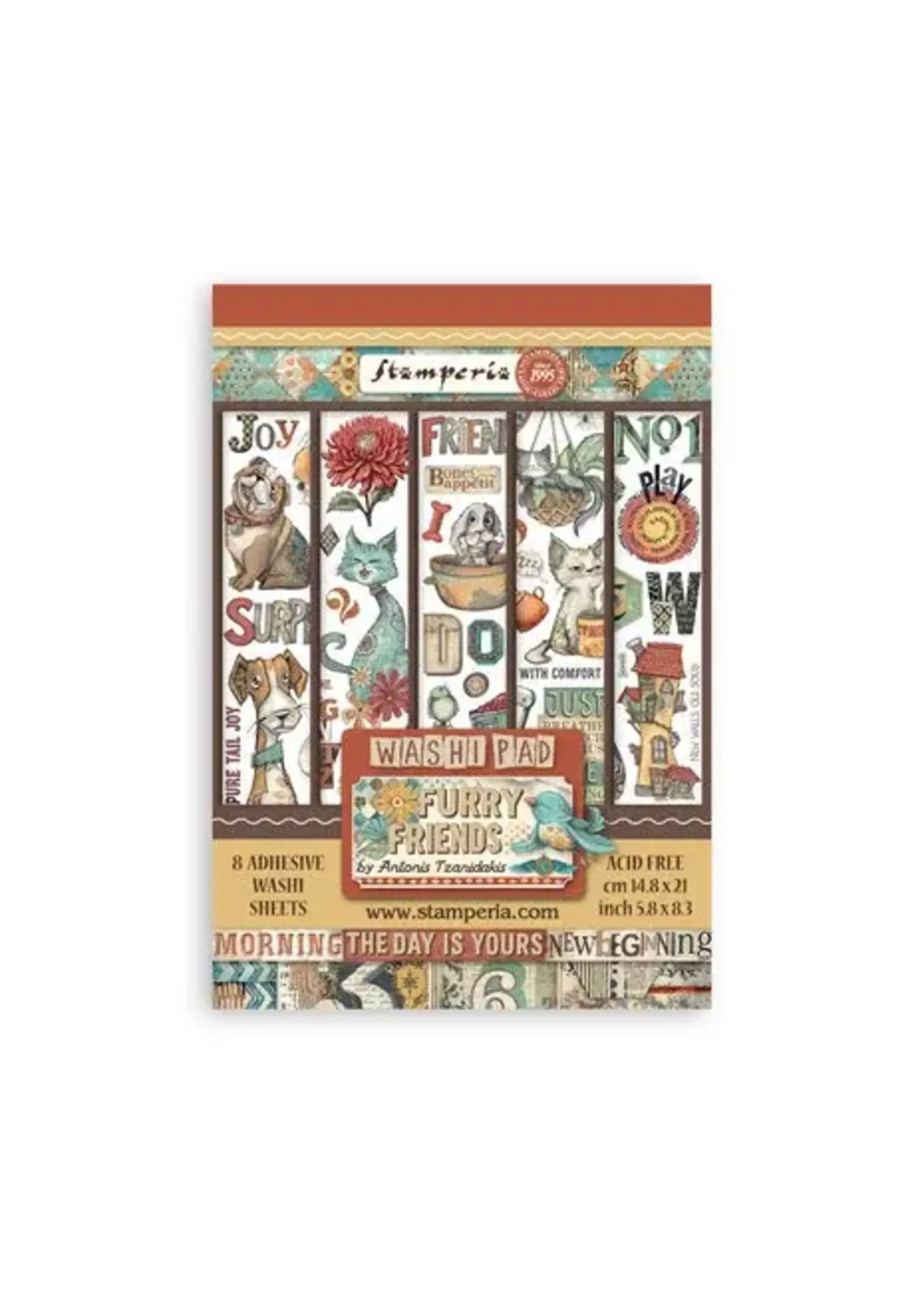 Furry Friends A5 Washi Pad (8pcs) (SBW25)