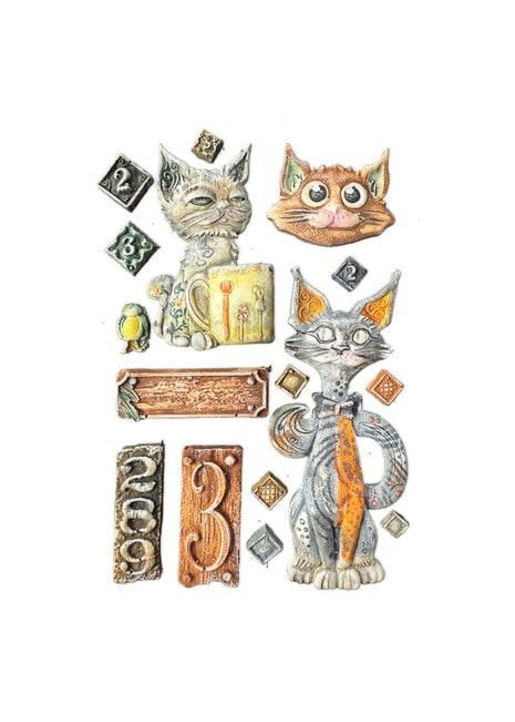 Furry Friends A5 Silicon Mould Cats (KACMA591)