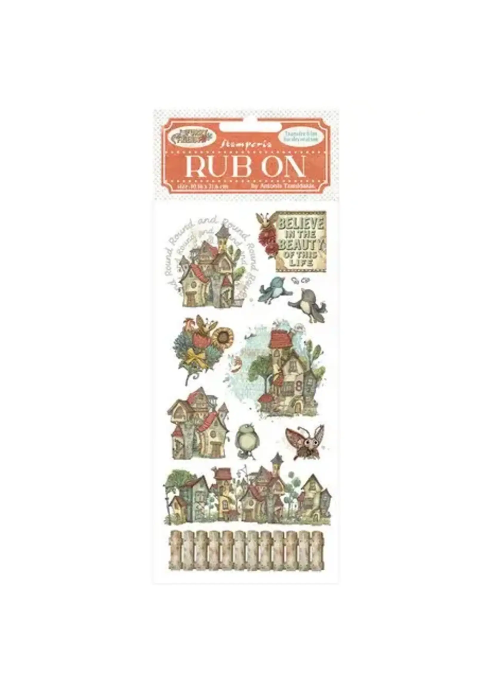 Furry Friends Rub-On 4x8,5 Inch Houses (DFLRB199)