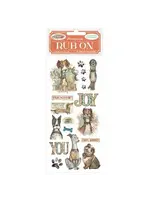 Furry Friends Rub-On 4x8,5 Inch Dog (DFLRB196)