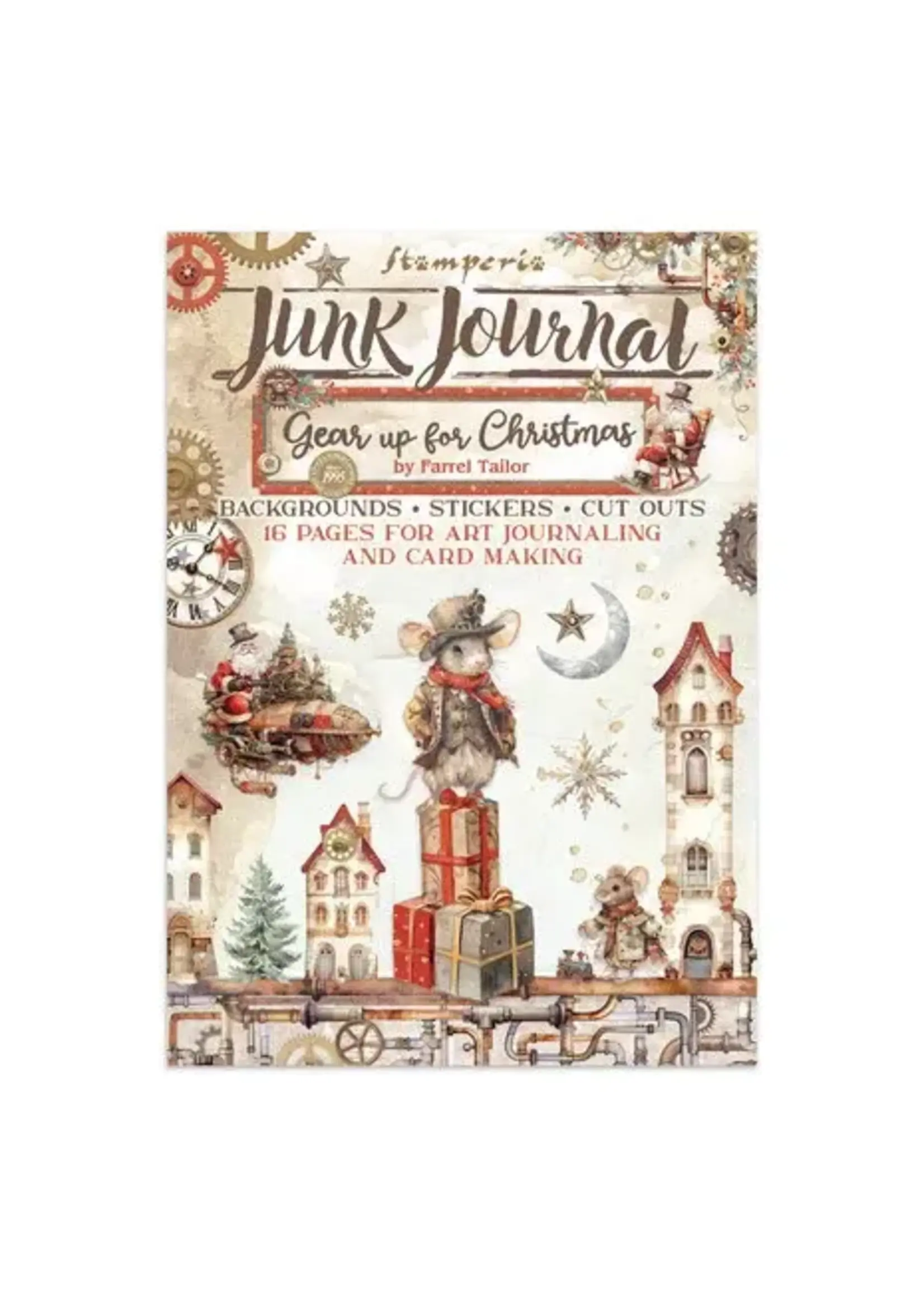 Gear up for Christmas Junk Journal Stickers, Backgrounds, Cut-Outs (SBJK10)
