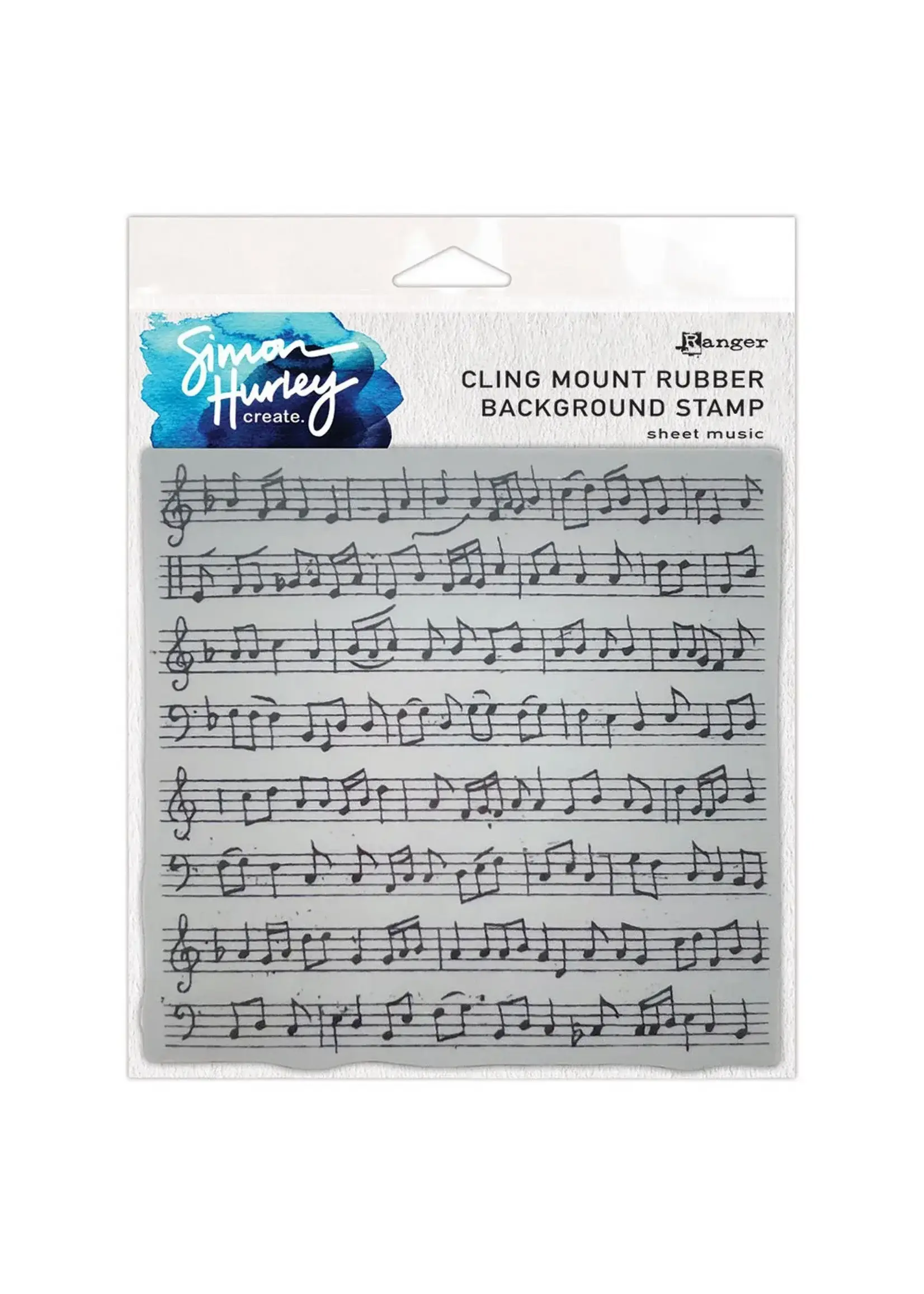 Ranger • Simon Hurley create. Background Stamps Sheet Music 15,2x15,2cm Ranger Ink HUR92766