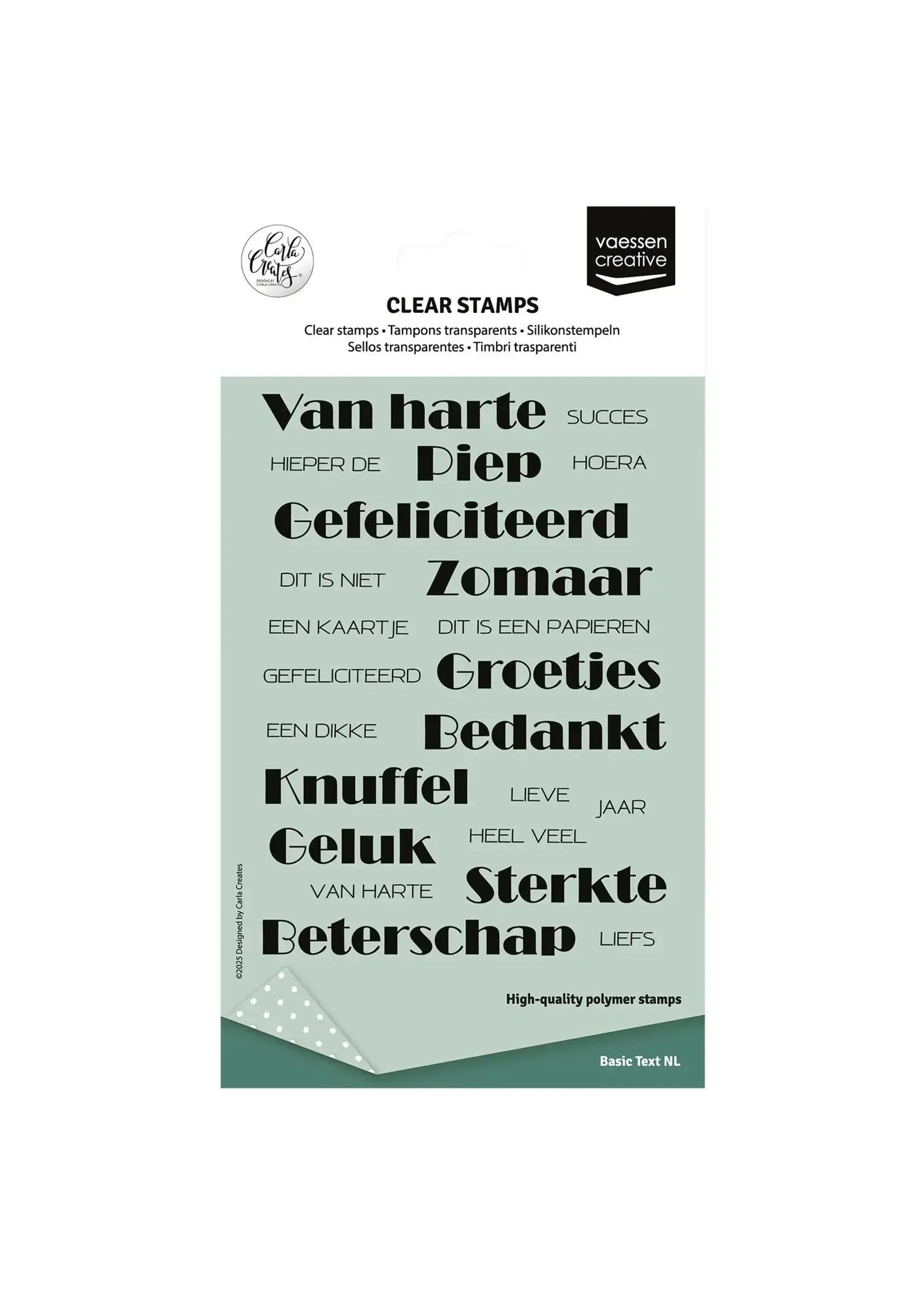 Vaessen Creative • Clear Stamps Nederlandse Teksten 23st. Vaessen Creative CAR0203