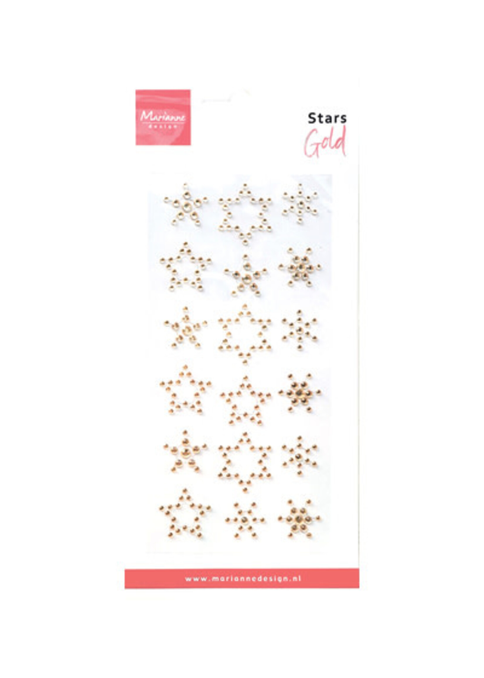 CA3217 - Stars - Rhinestones gold