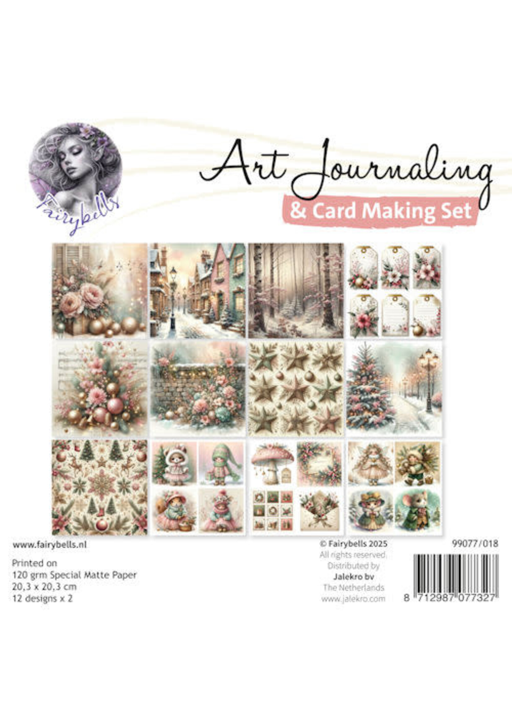 Art Journaling & Card Making Set Kerst roze