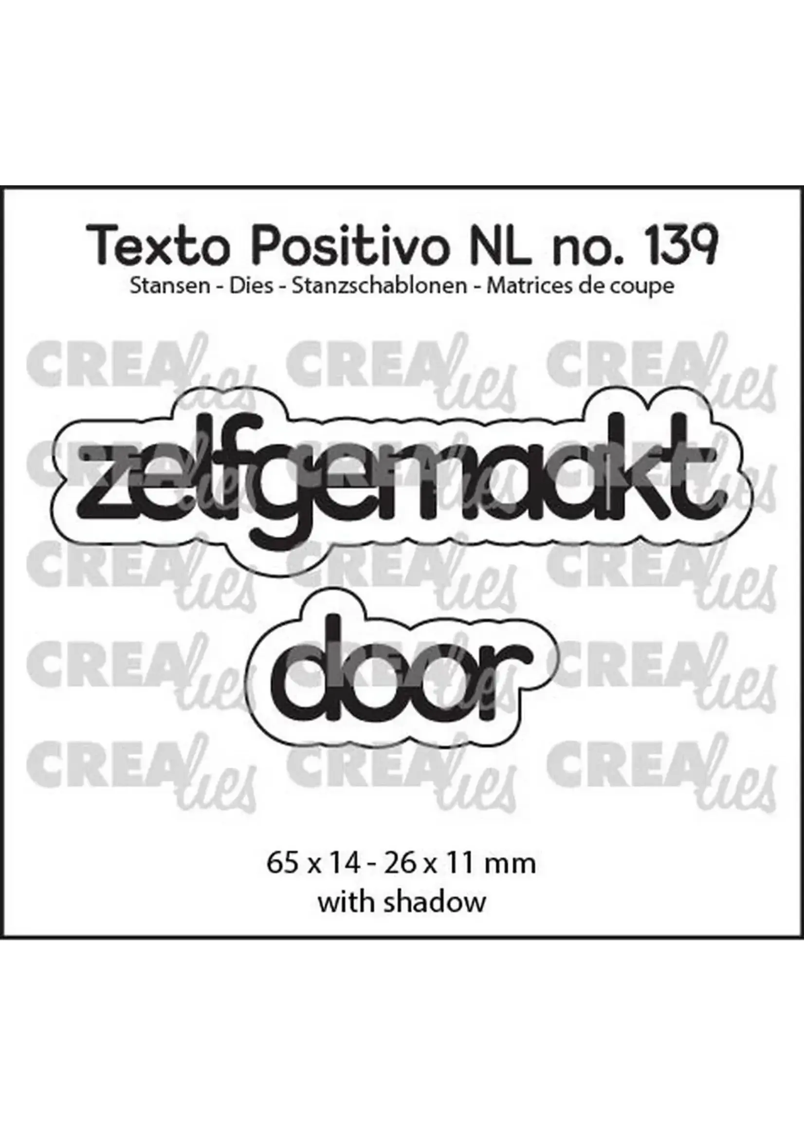 Crealies • Texto Positivo Zelfgemaakt Door Crealies POSNL139