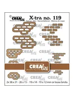 Crealies • Xtra Stenen Muurtje met Losse Bakstenen Klein & Midden Crealies CLXTRA119