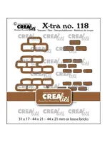 Crealies • Xtra Stenen Muurtje met Losse Bakstenen Groot Crealies CLXTRA118