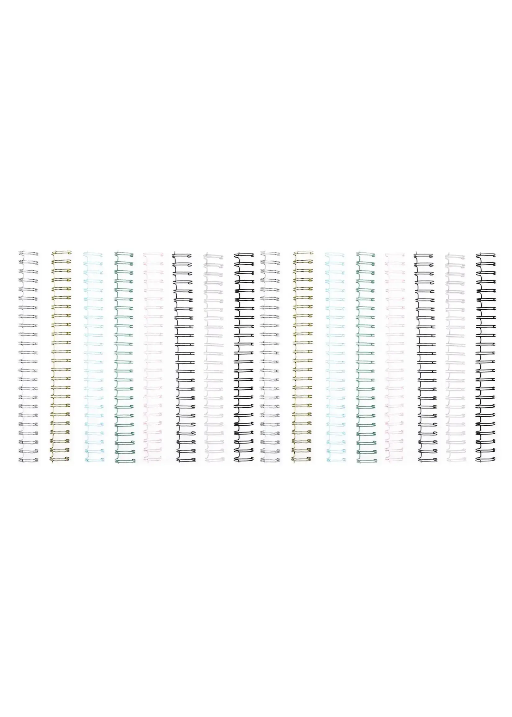 Vaessen Creative • Bind Easy Metalen Bindruggen 16mm 2:1 Regenboog Mix 16st. Vaessen Creative 2021-406
