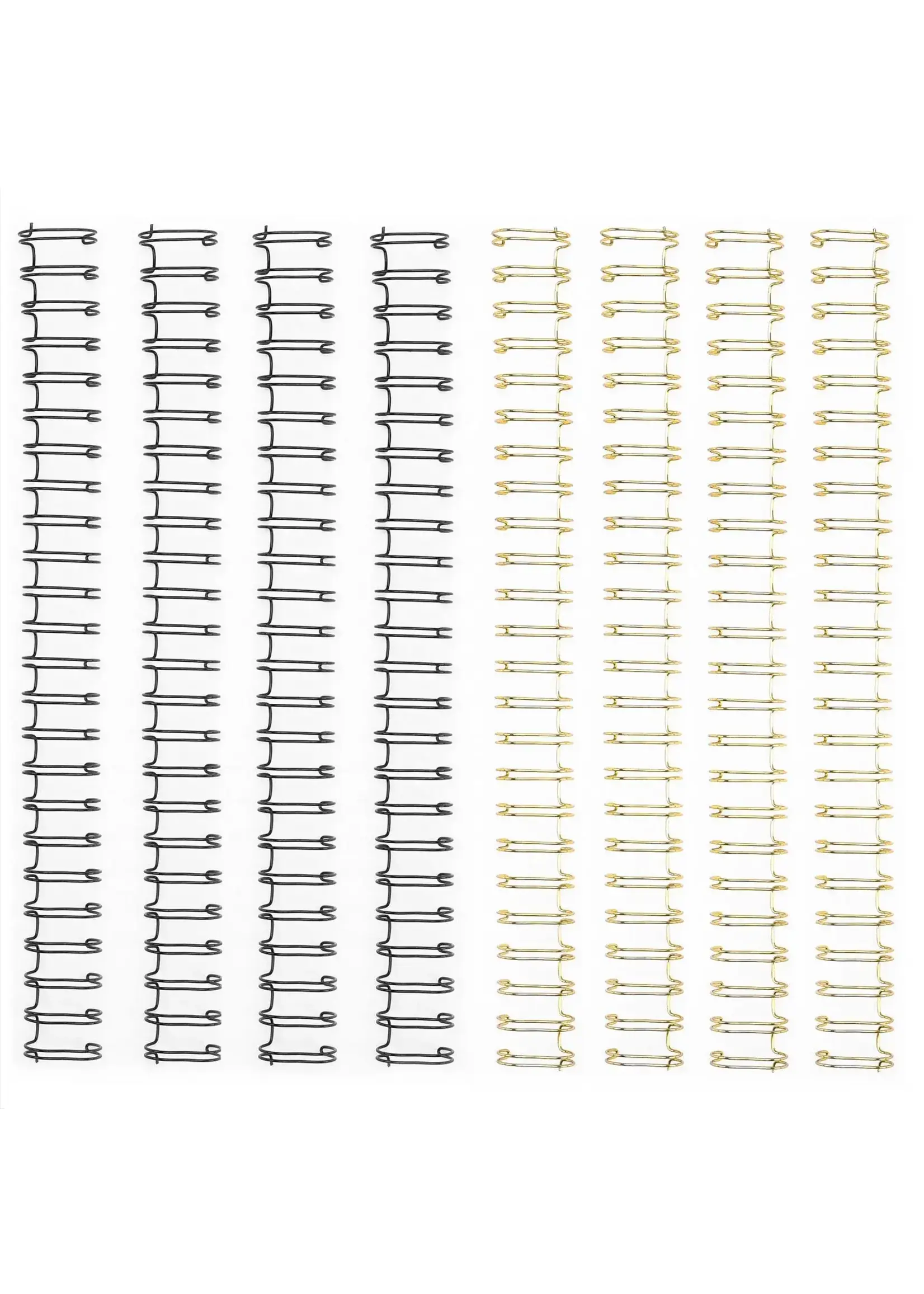 Vaessen Creative • Bind Easy Metalen Bindruggen 16mm 2:1 Zwart & Goud 8st. Vaessen Creative 2021-405