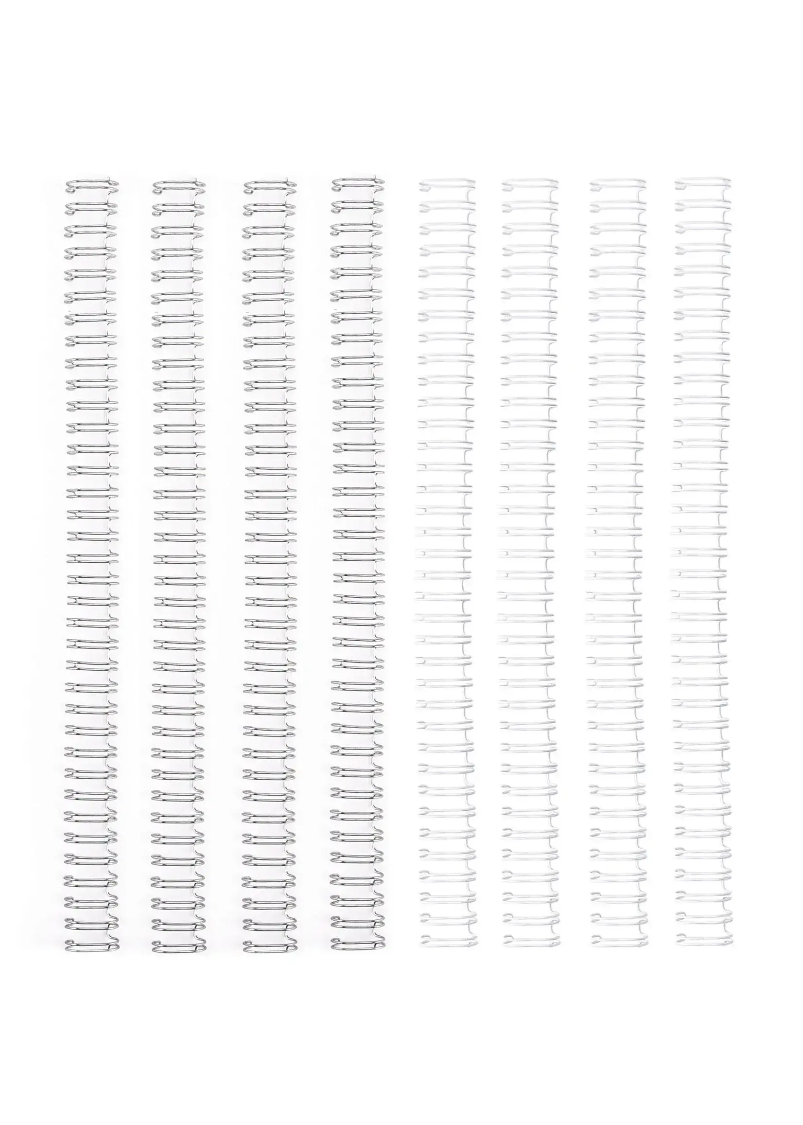 Vaessen Creative • Bind Easy Metalen Bindruggen 13mm 3:1 Wit & Zilver 8st. Vaessen Creative 2021-417