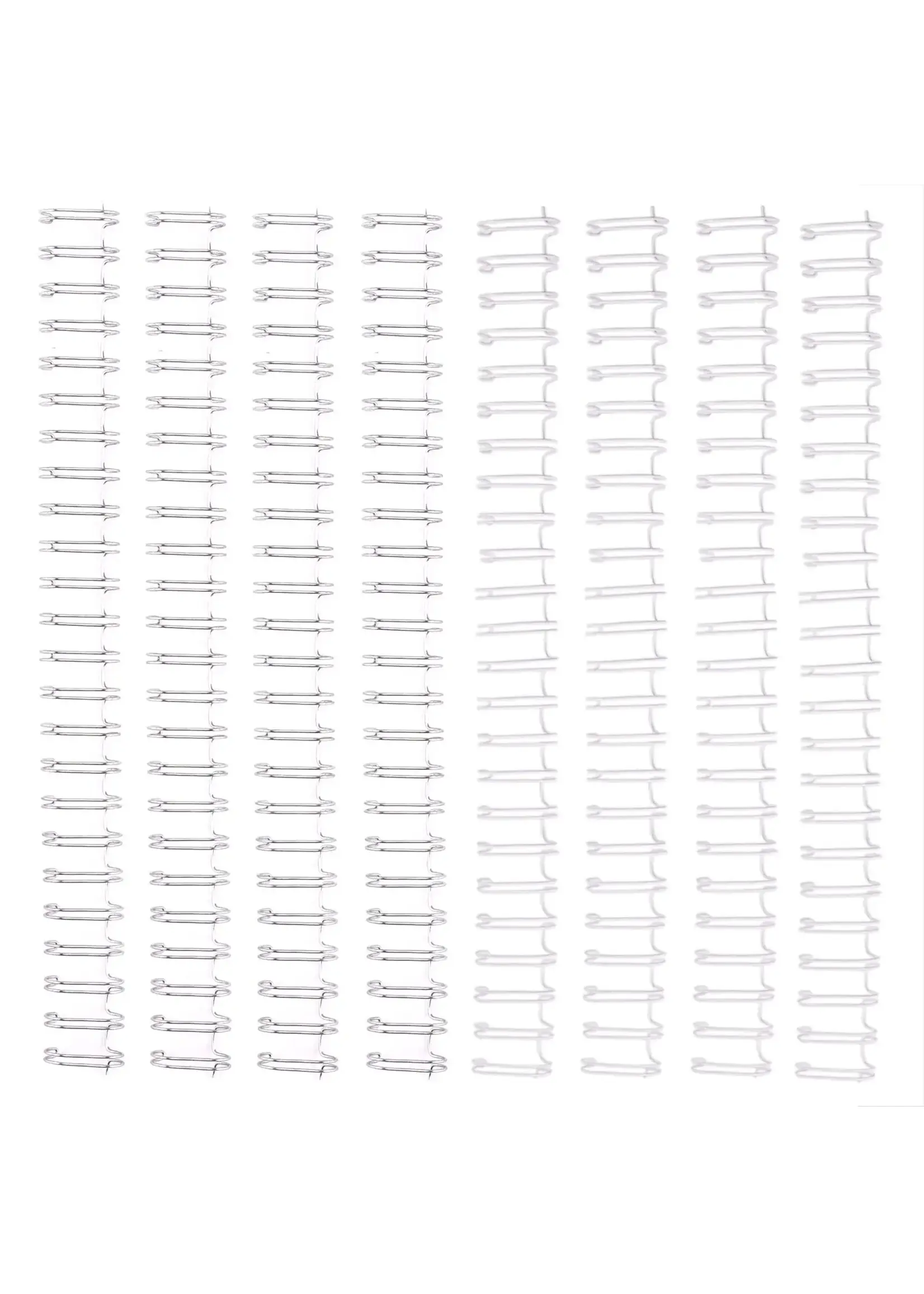 Vaessen Creative • Bind Easy Metalen Bindruggen 16mm 2:1 Wit & Zilver 8st. Vaessen Creative 2021-404