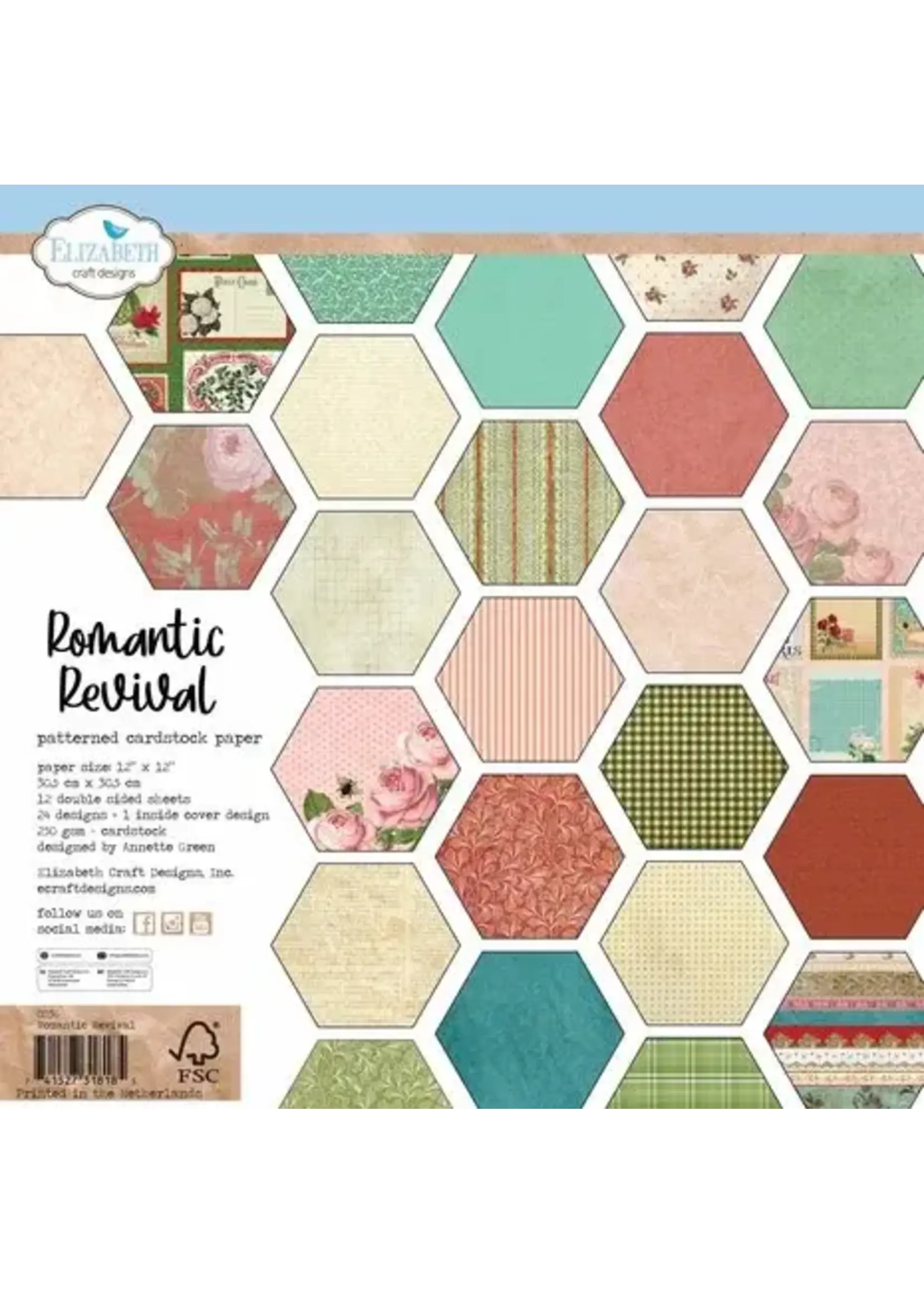 Romantic Revival 12x12 Inch Patterned Cardstock Paper (C036)