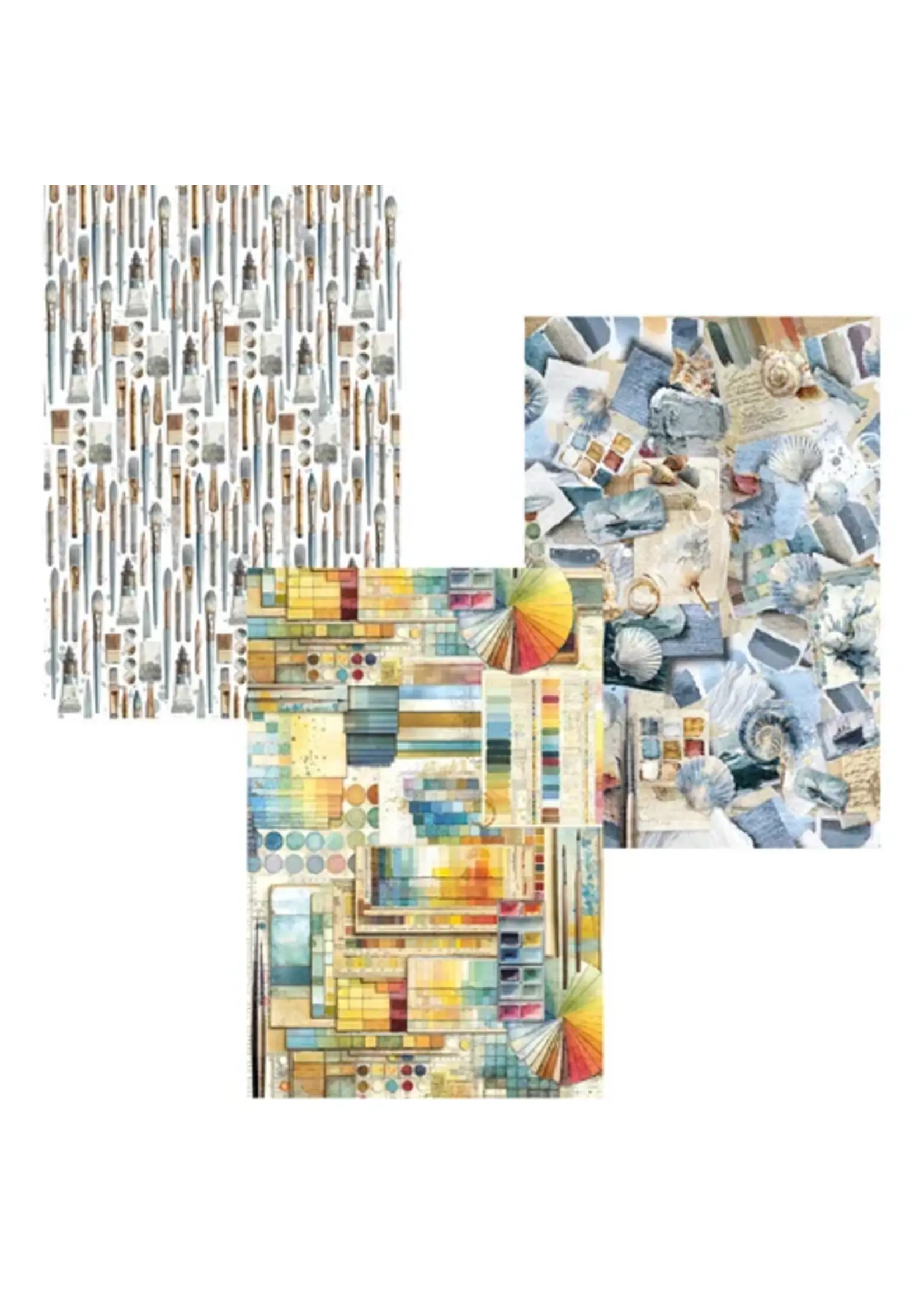 An Artist Journey A4 Deluxe Paper Silver & Vellum Dual Pack Mixed (6pcs) (CBX005)