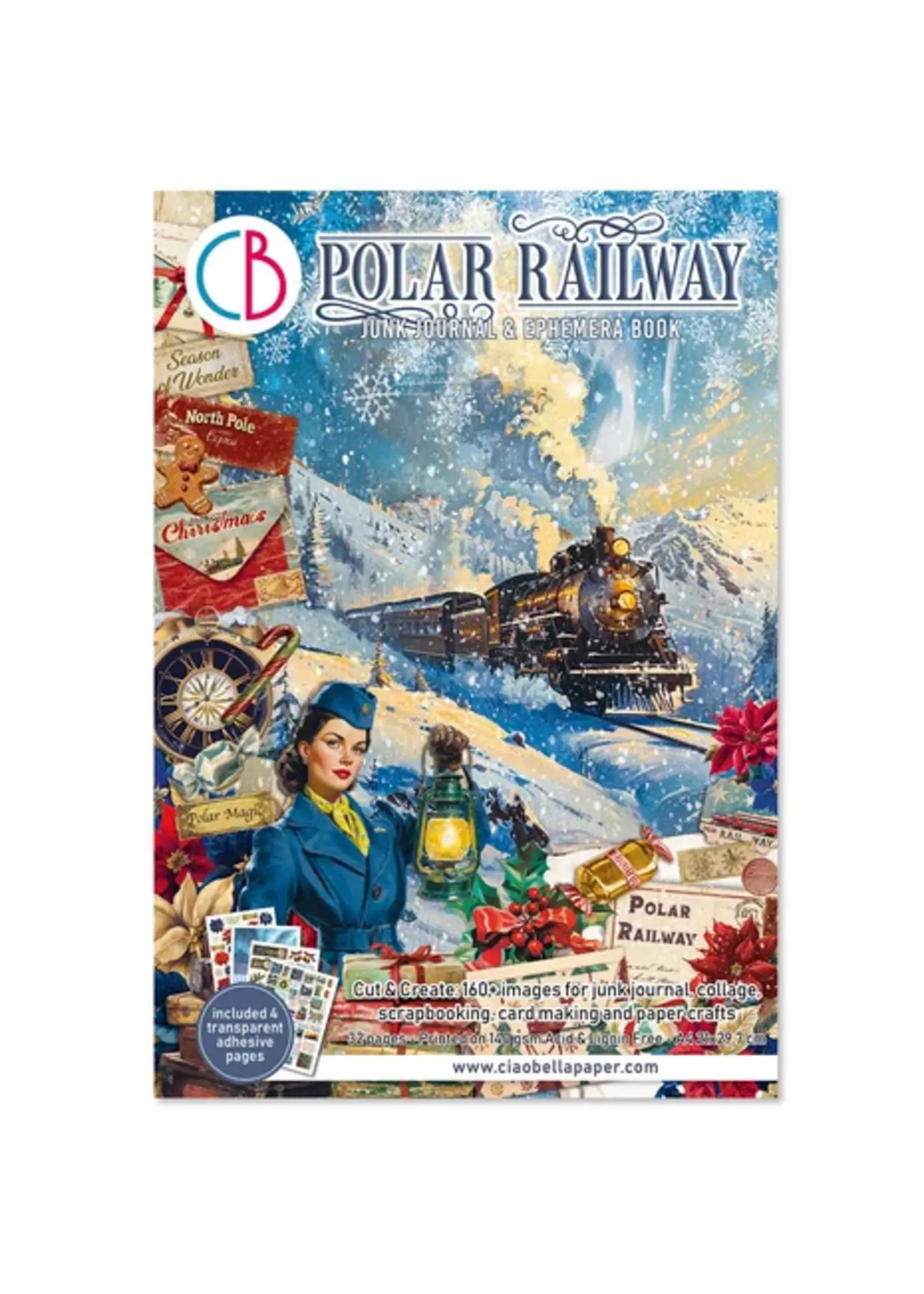 Polar Railway A4 Junk Journal Ephemera Book (32pcs) (CBB018)