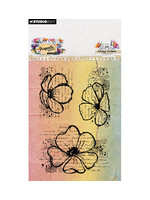 HE-DD-STAMP908 - Grungy flowers Dragonfly Dreams nr. 908