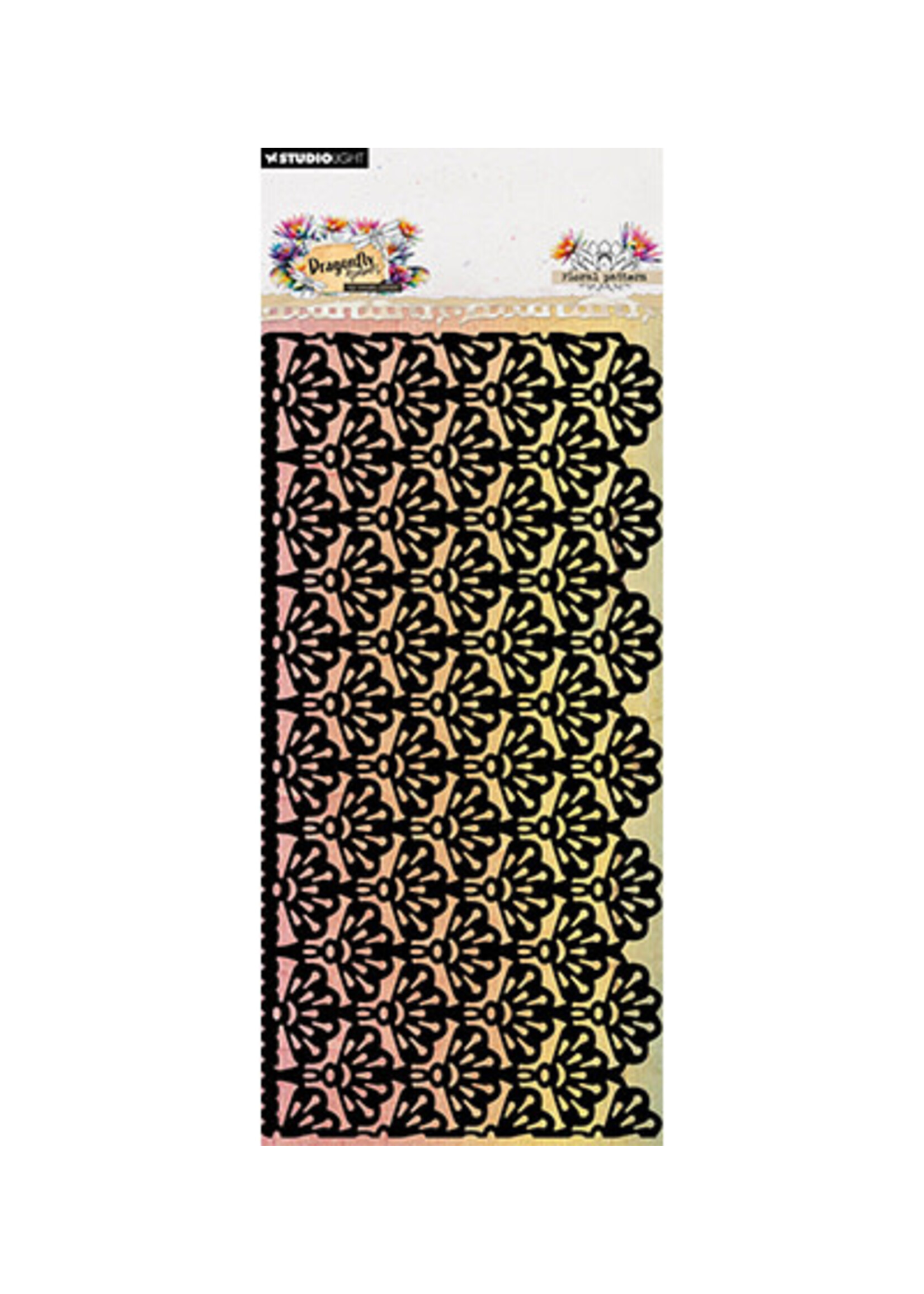 HE-DD-MASK382 - Floral pattern Dragonfly Dreams nr. 382