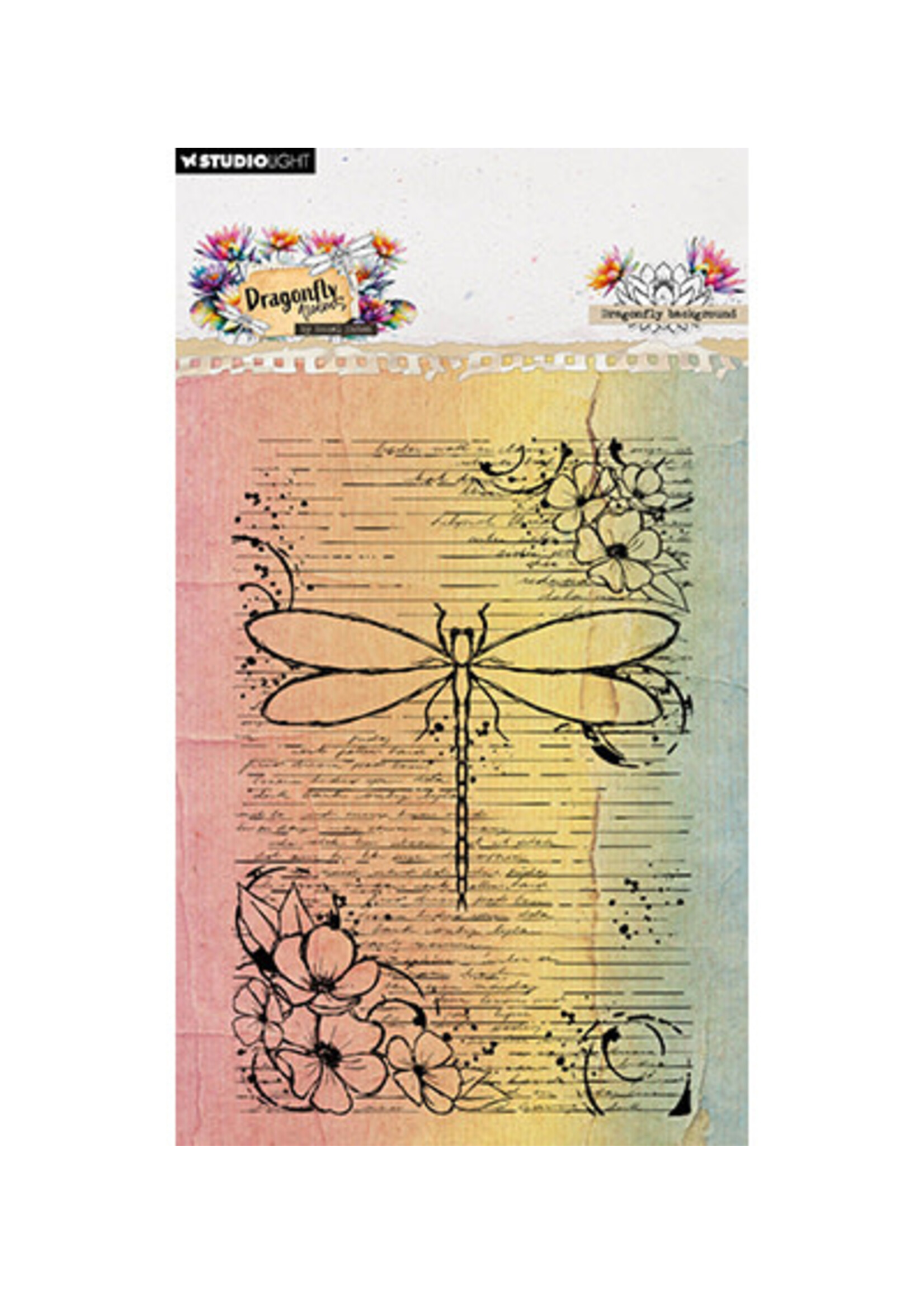 HE-DD-STAMP907 - Dragonfly background Dragonfly Dreams nr. 907