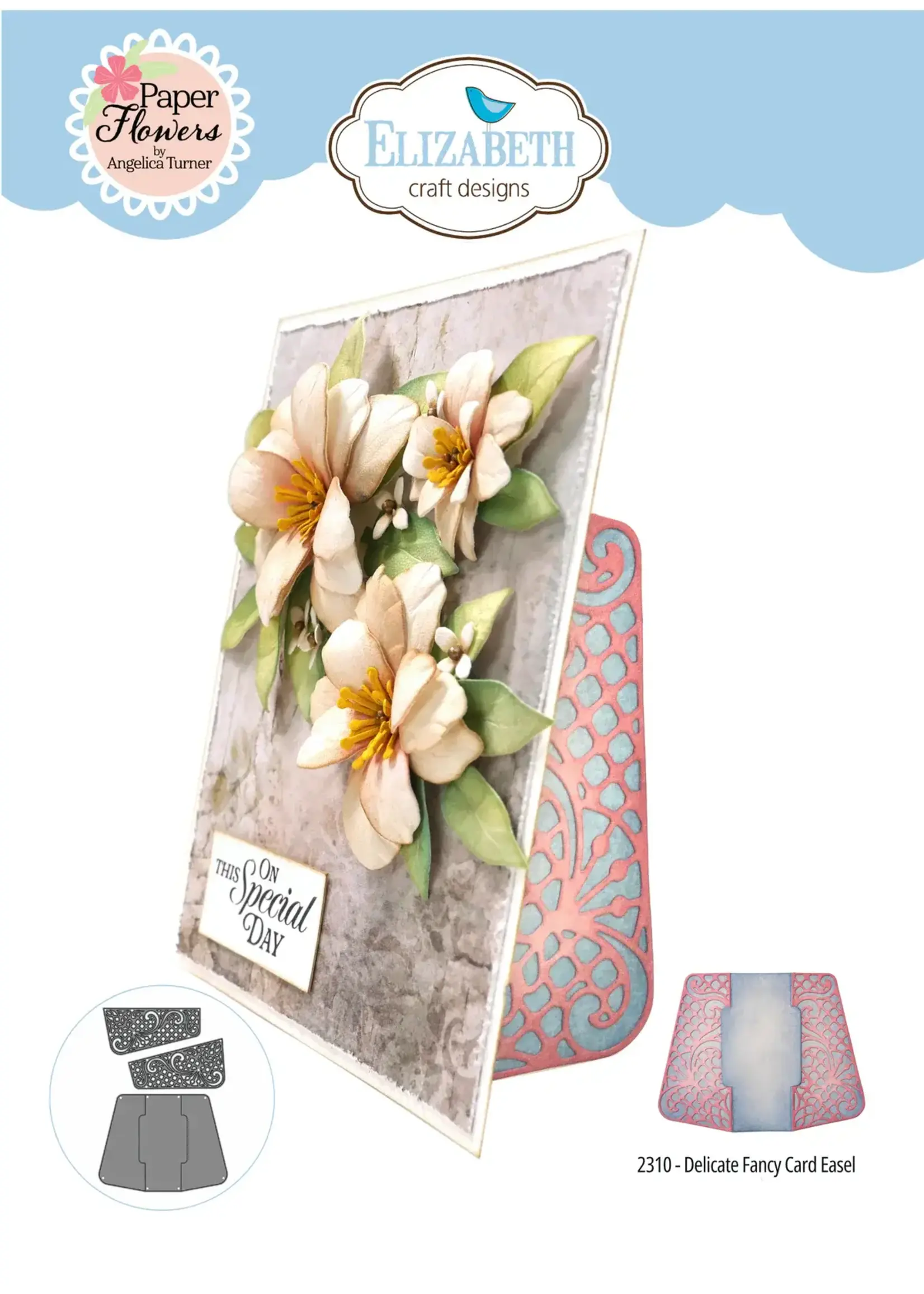 Delicate Fancy Card Easel Paper FlowersSKU: 2310