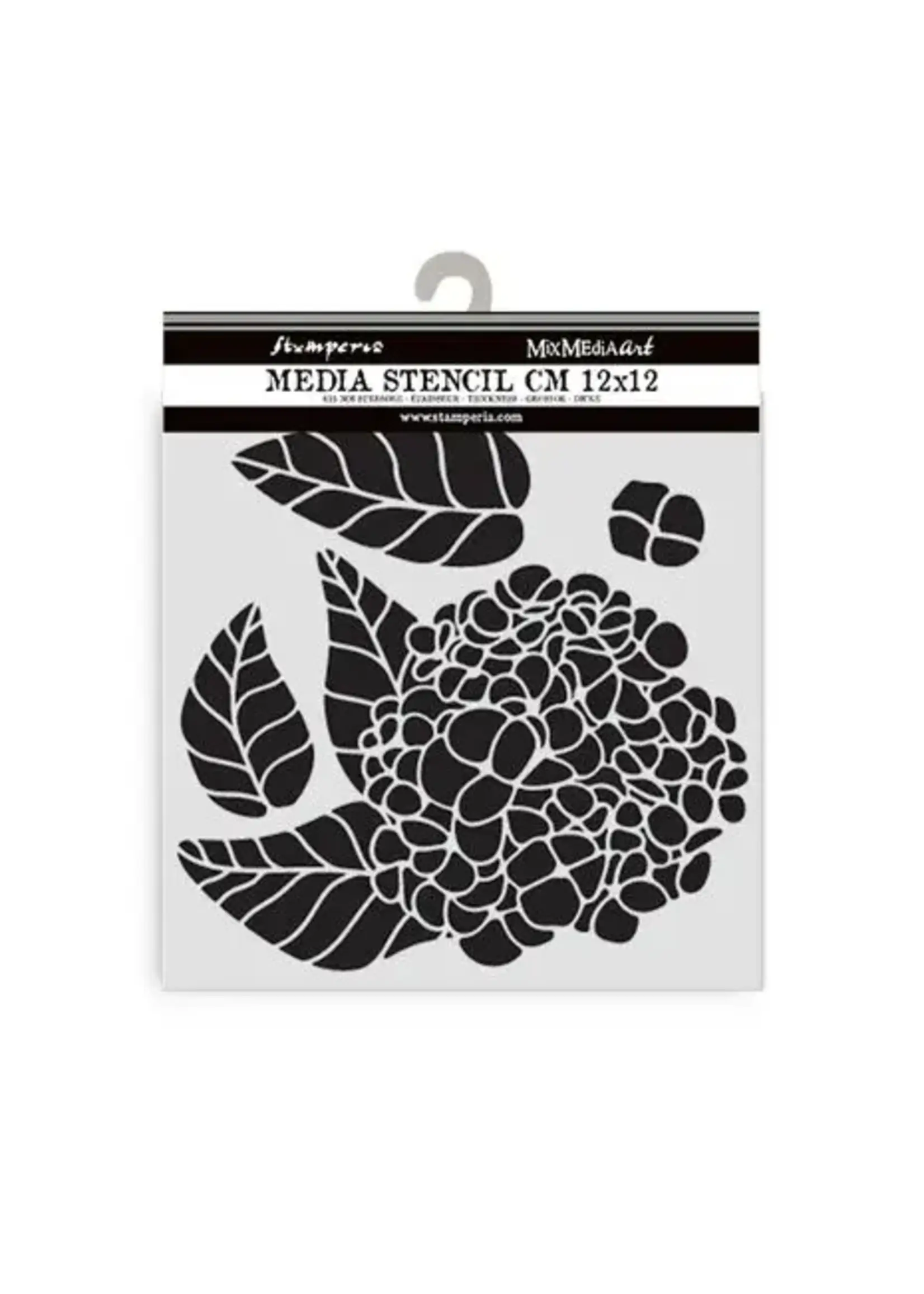 Quiet Days Thick Stencil 12x12cm Hydrangea (KSTDS64)