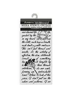 Quiet Days Thick Stencil 12x25cm Manuscript (KSTDL136)