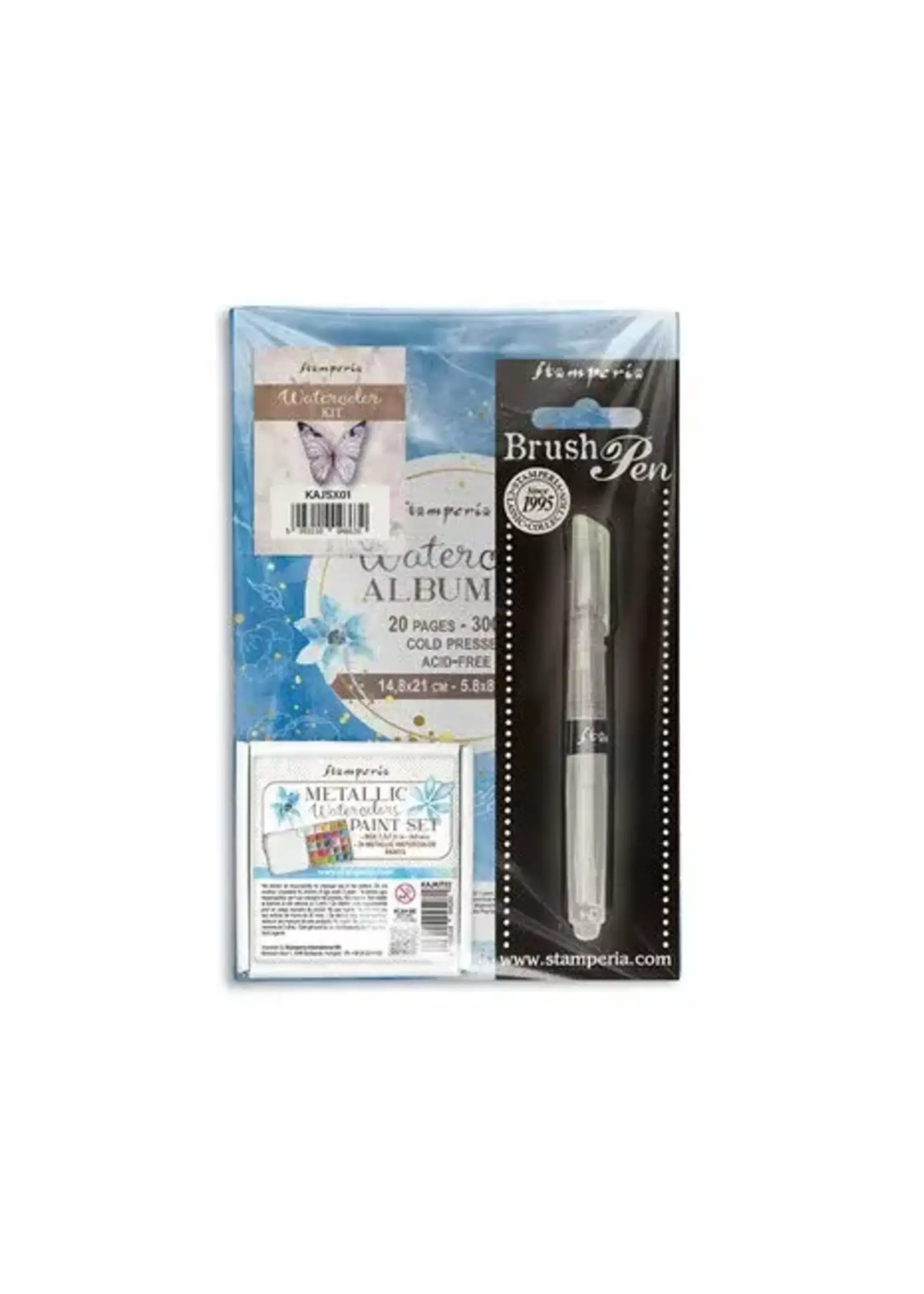 Watercolor Kit (Metallic Watercolors/Album/Brush Pen) (KAJSX01)