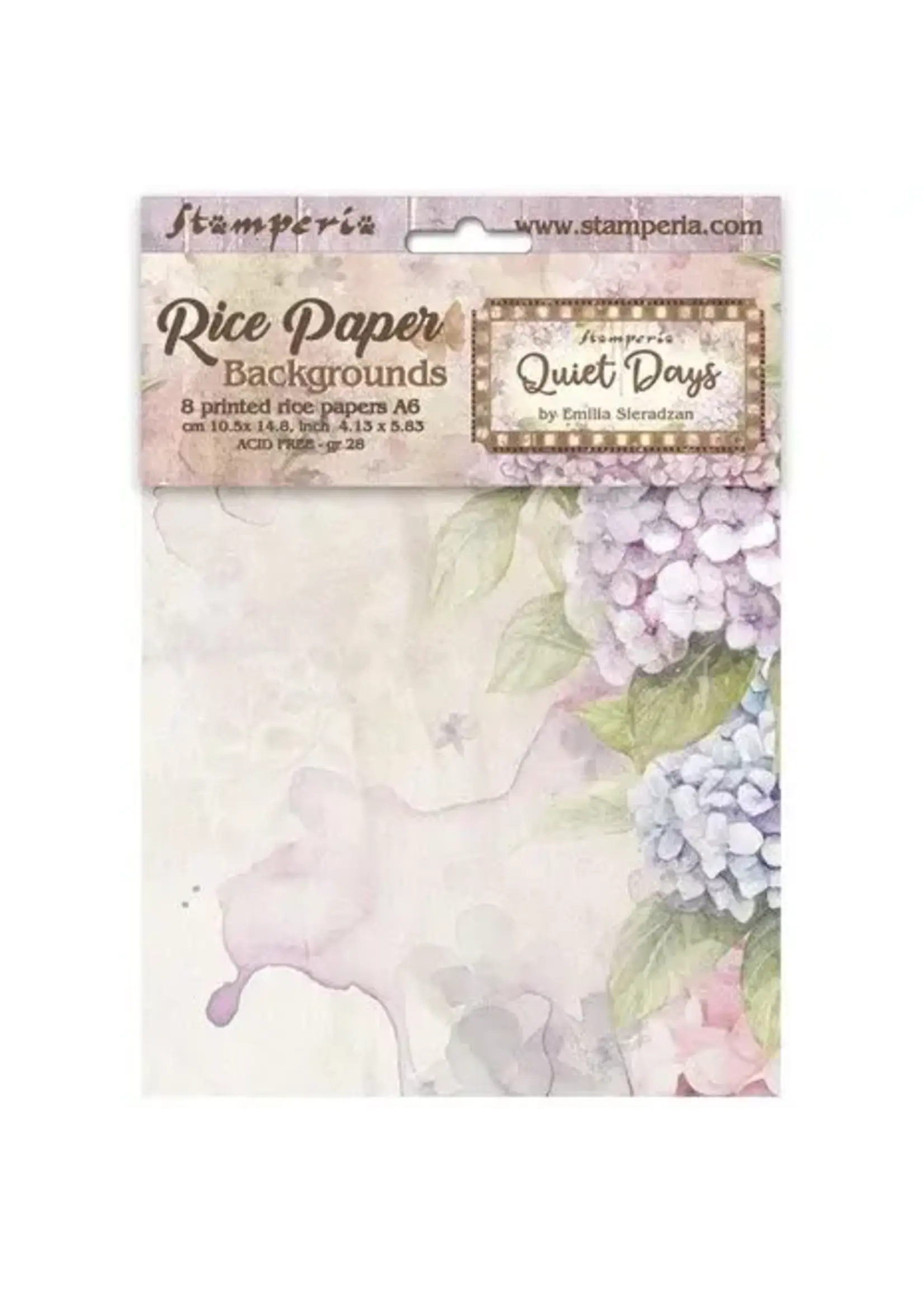 Quiet Days A6 Rice Paper Backgrounds (8pcs) (DFSAK6047)