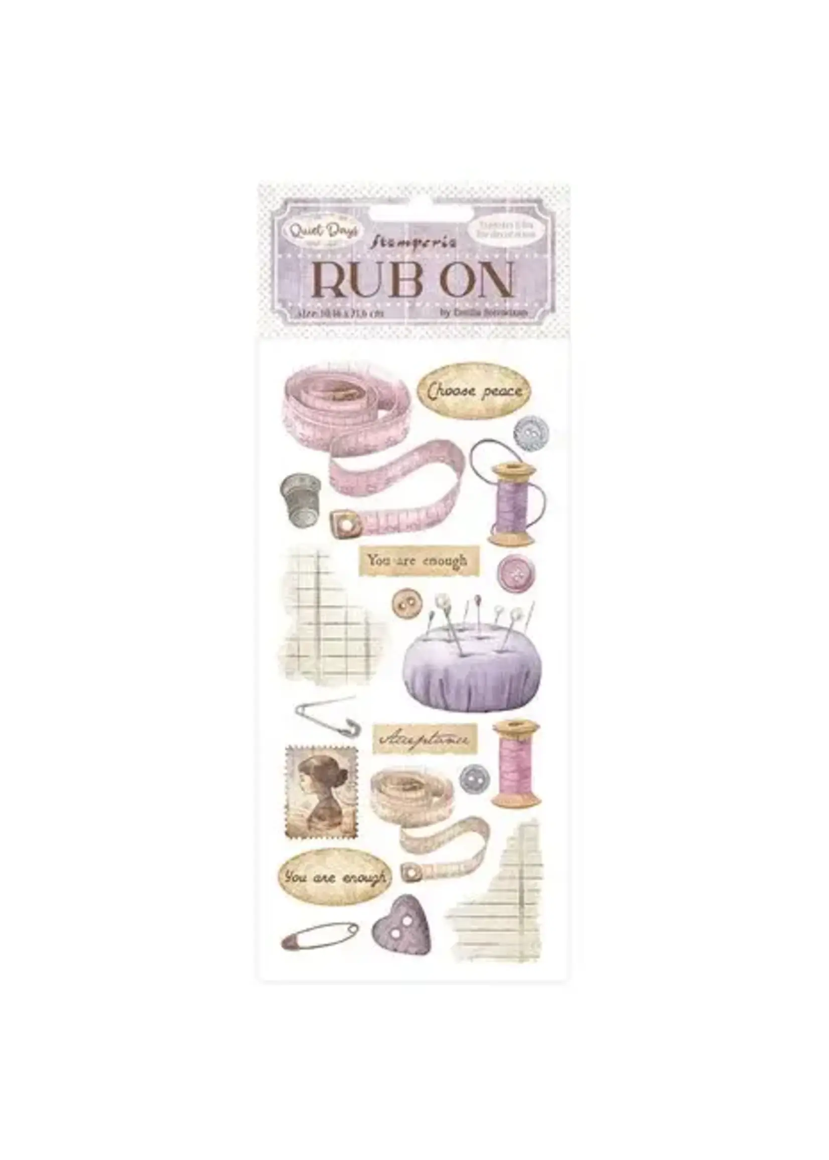 Quiet Days Rub-On 8,33x2,36 Inch Sewing (DFLRB204)