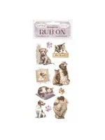 Quiet Days Rub-On 8,33x2,36 Inch Dogs and Cats (DFLRB203)