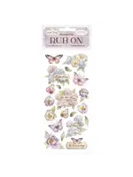 Quiet Days Rub-On 8,33x2,36 Inch Hydrangea and Butterfly (DFLRB202)