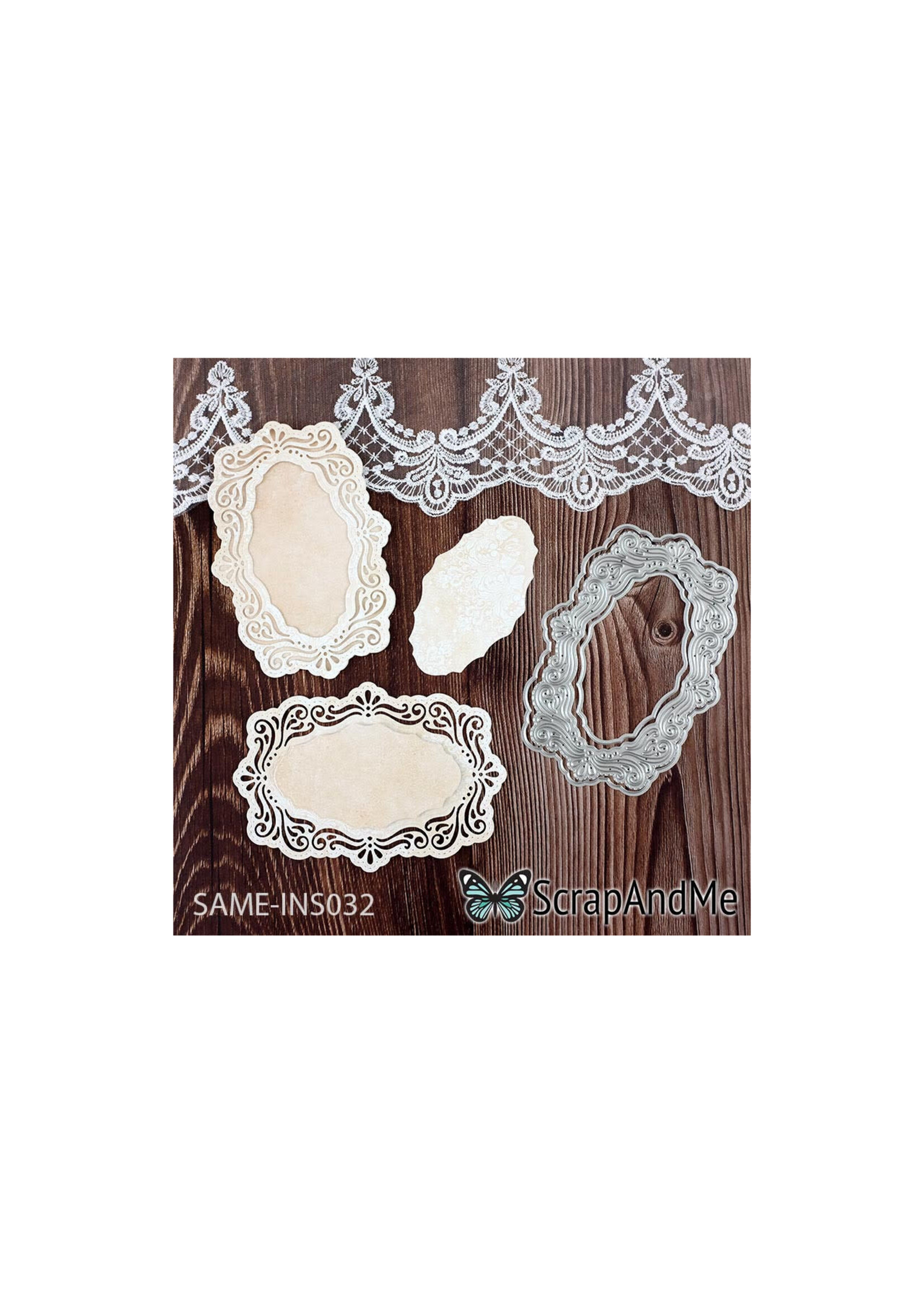 Frame SAME-INS032 Metal Cutting Die  Size of the cut frame: ca. 9.7 cm x 14.1 cmWielkość ramki: ok. 9.7 cm x 14.1 cm