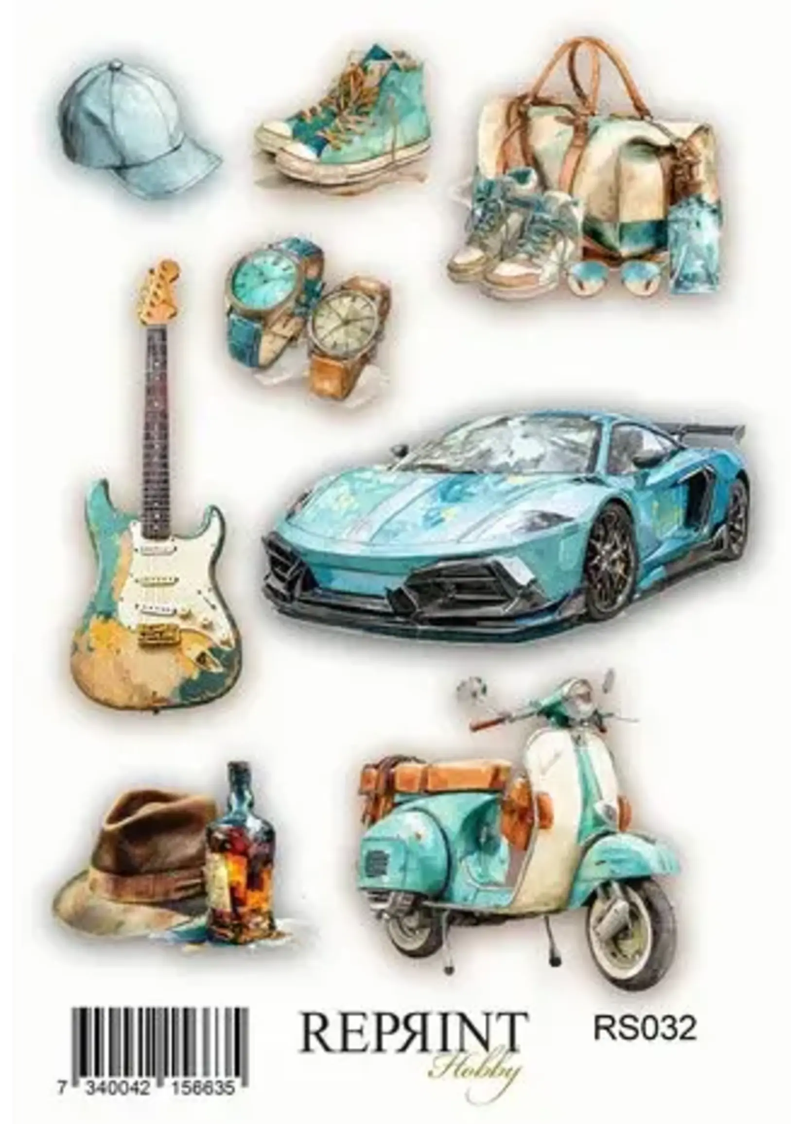 Masculine Moments 10x20cm Stickers (RS032)