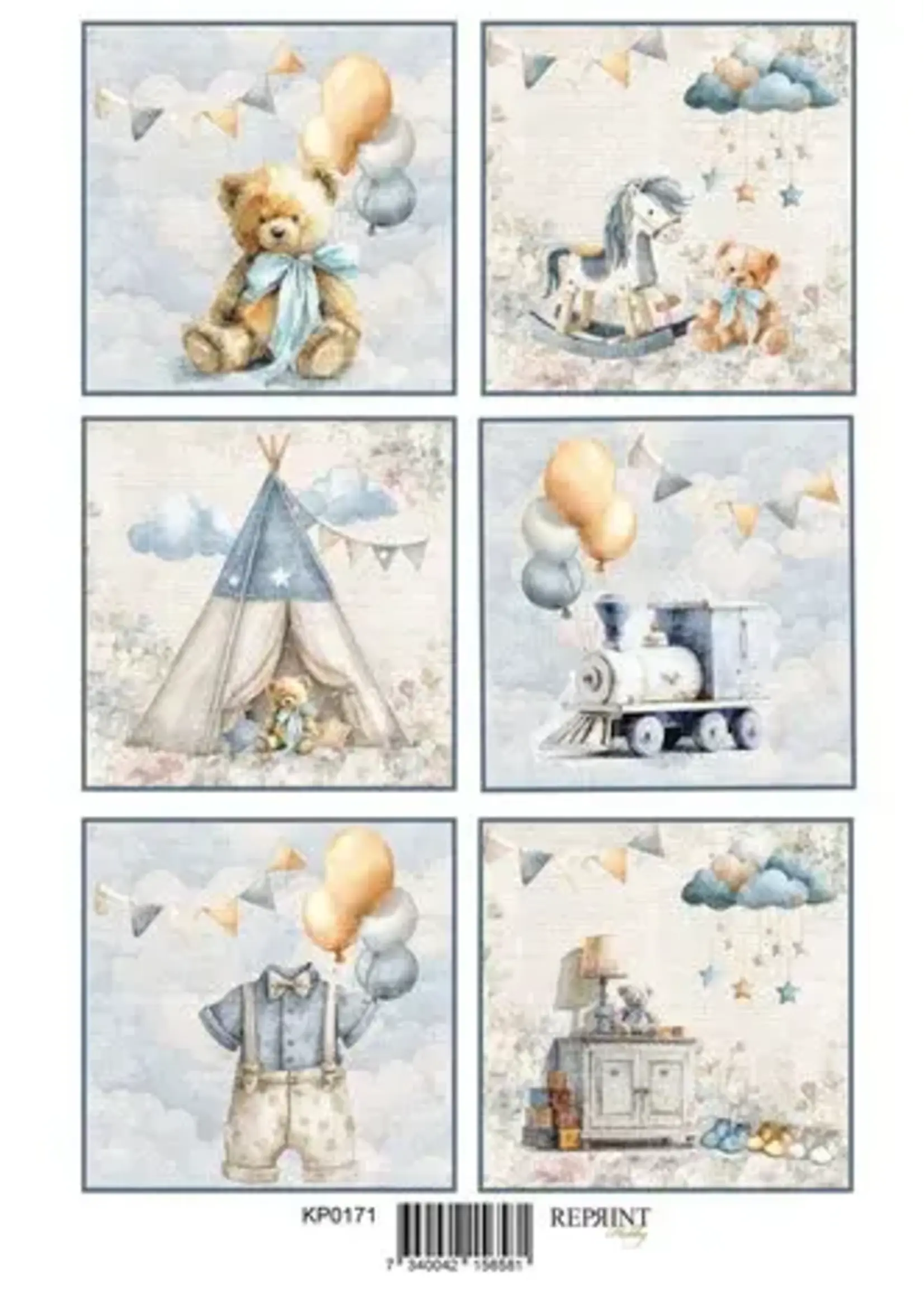 Happiness Baby Boy A4 Cutouts (KPA4115)