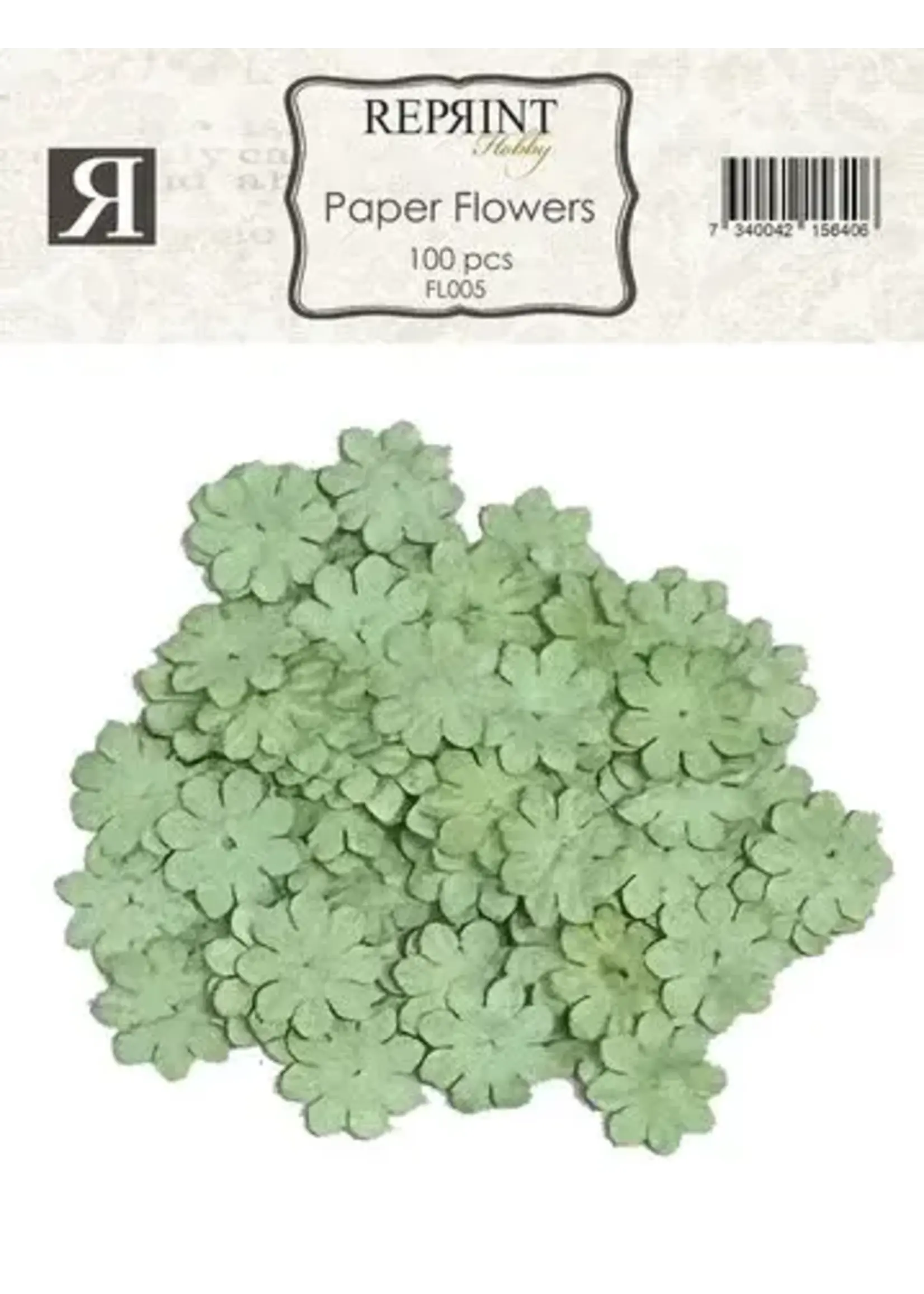 Paper Flowers Green (100pcs) (FL005)