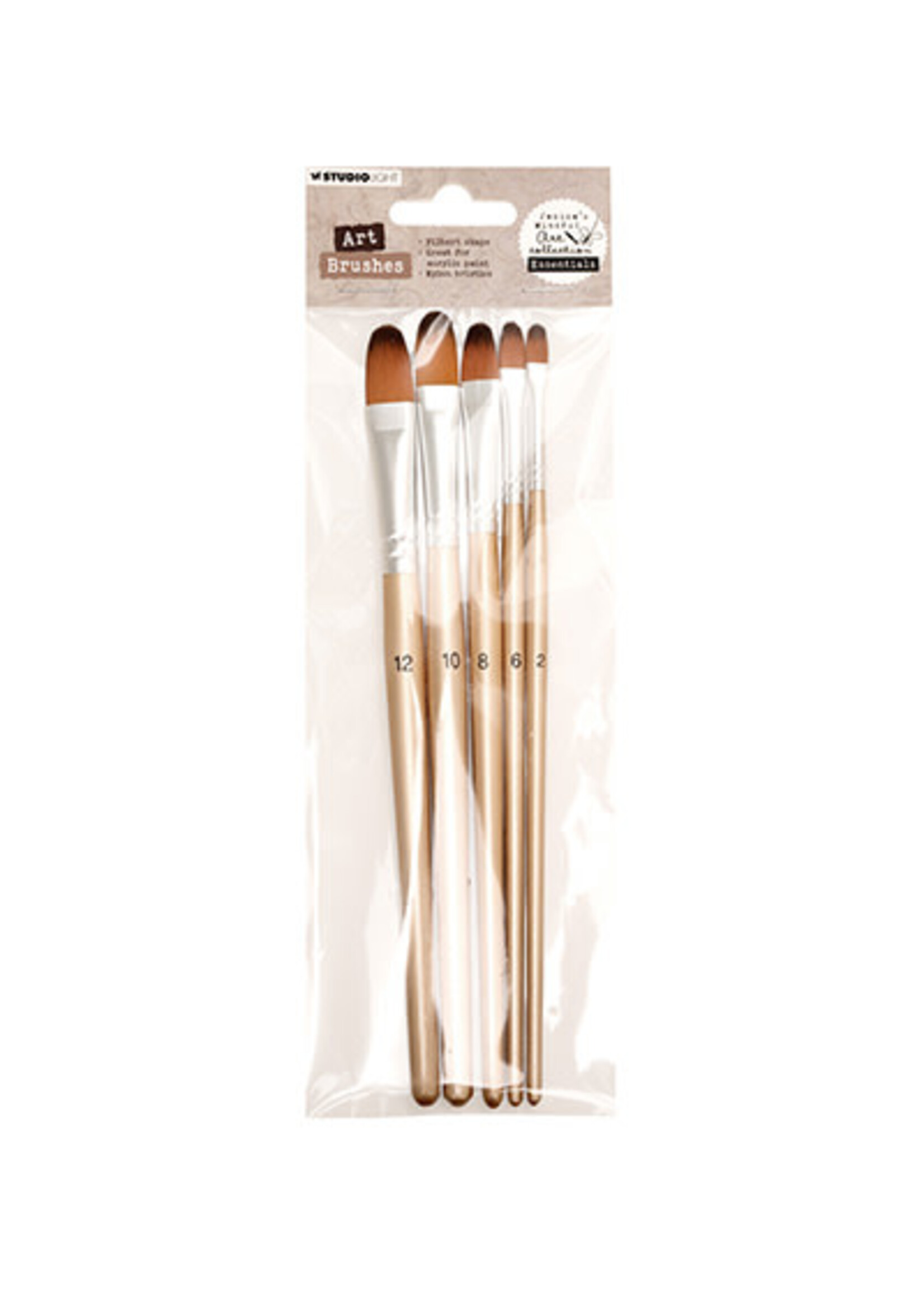 JMA-ES-BRUSH10 - Brush Set Filbert, size 2-4-6-8-10 Essentials nr. 10