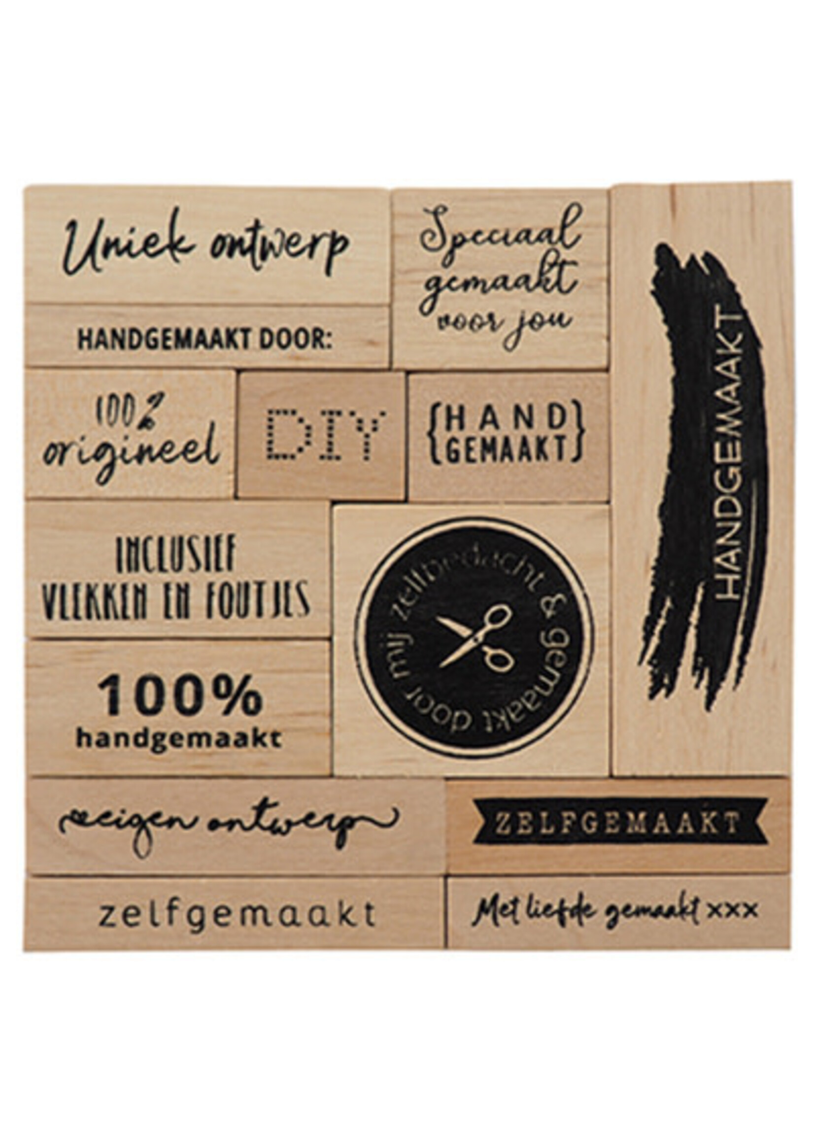 CS1074 - Houtstempel set – Zelfgemaakt