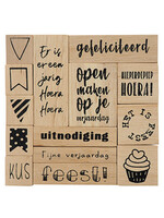 CS1076 - Houtstempelset – Feest!
