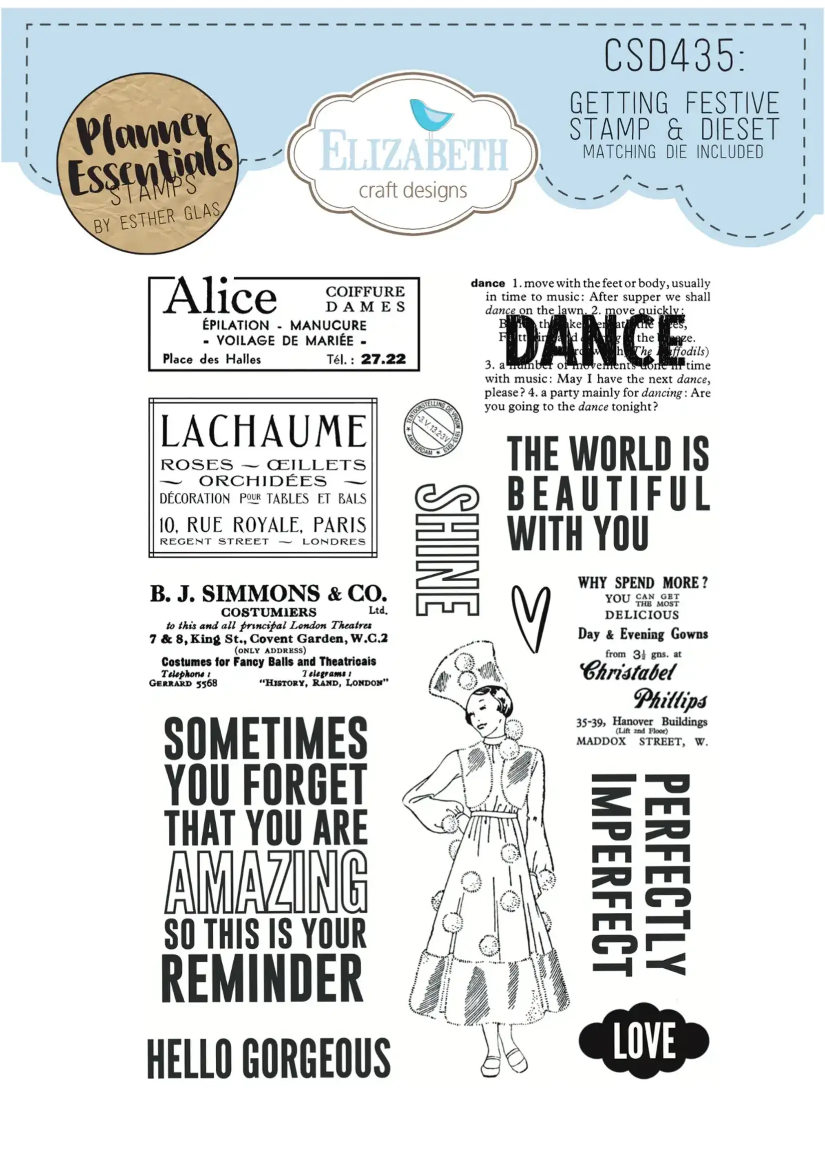 Getting Festive Stamp and Die Set Planner EssentialsSKU: CSD435