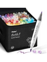 Ohuhu - Honolulu B - Alcohol Art Markers - Brush & Fine - Set 104 (extra kleuren bovenop de 216-delige set) Y30-80404-75