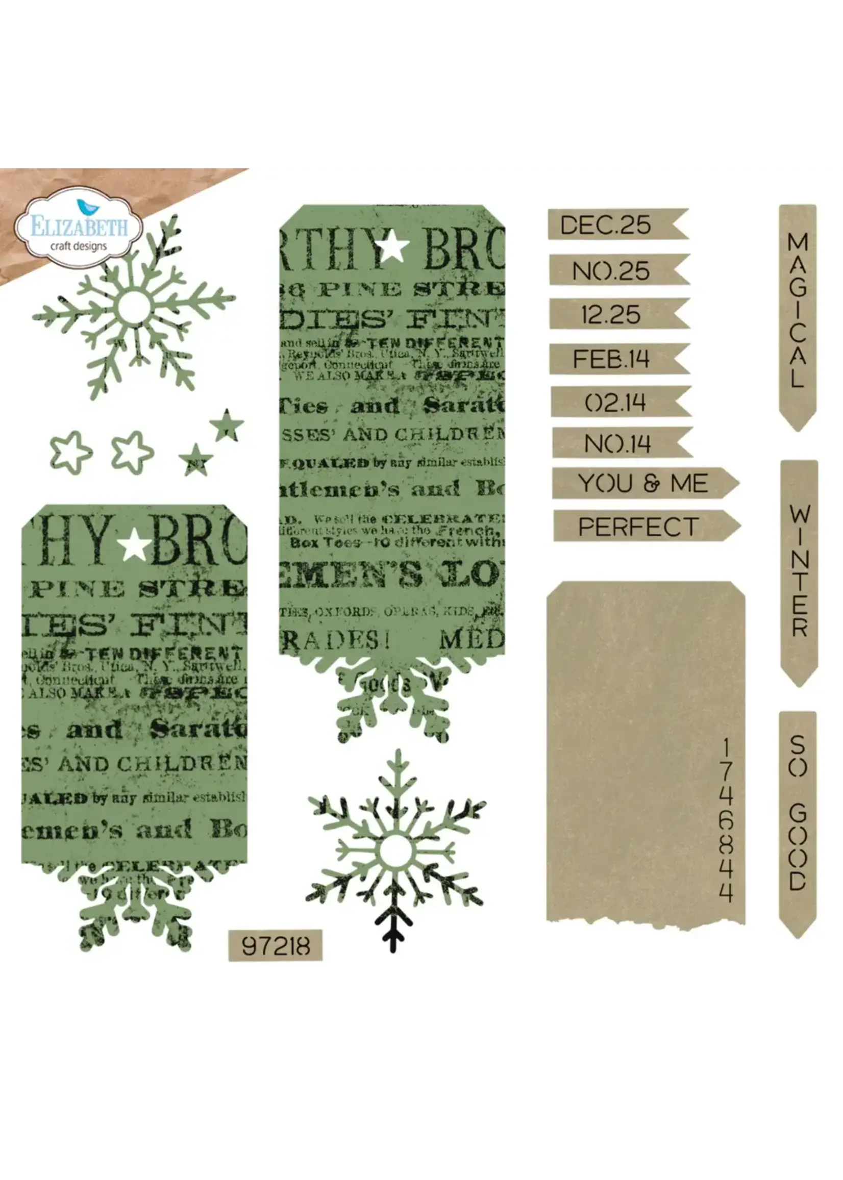 SET Winter Wanderlust  Deze set bestaat uit: snijmallen 2313 t/m 2318 clearstempels CSD435, CS436 t/m CS438