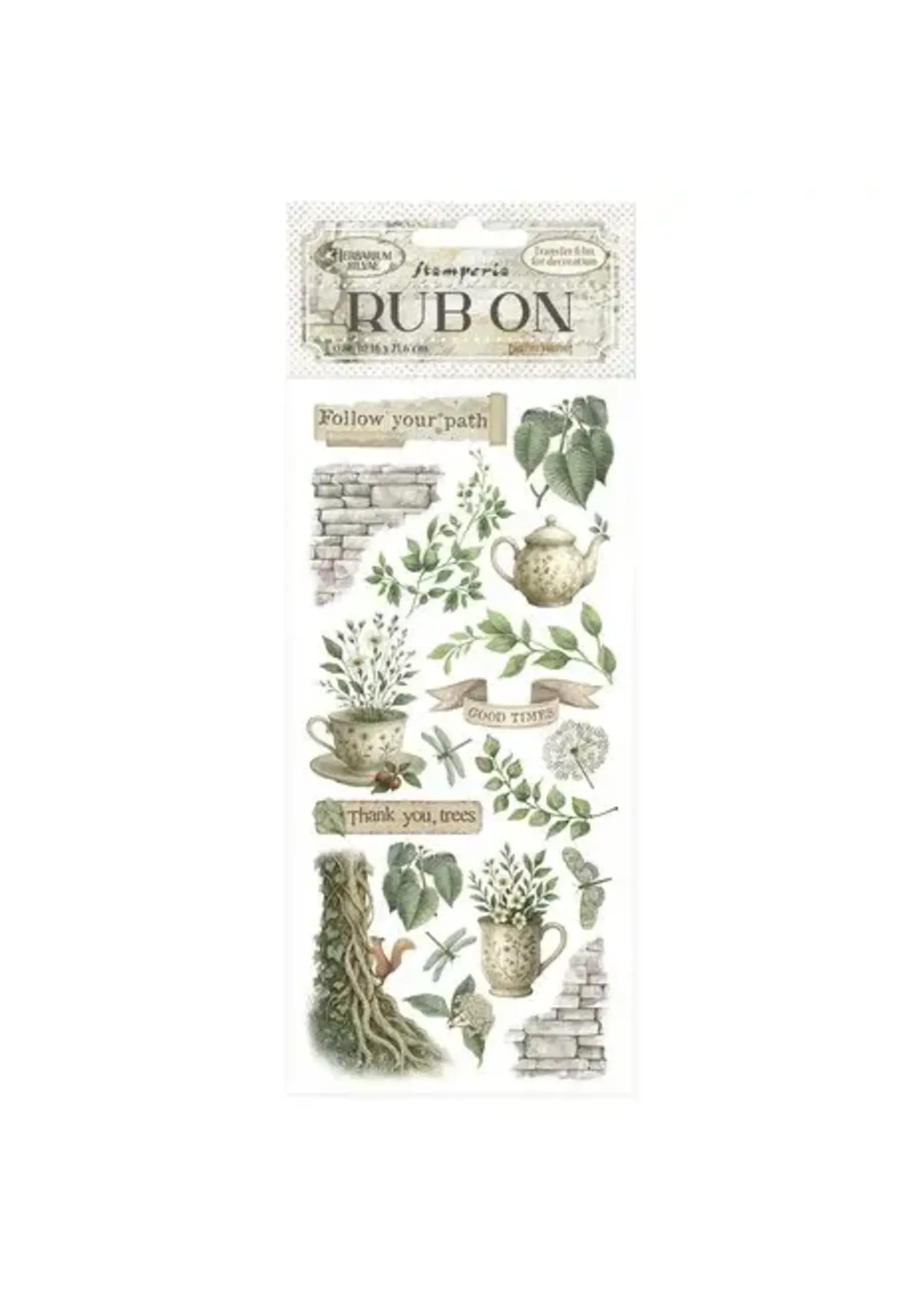 Herbarium Silvae Rub-On 8,33x2,36 Inch Tea Time (DFLRB208)