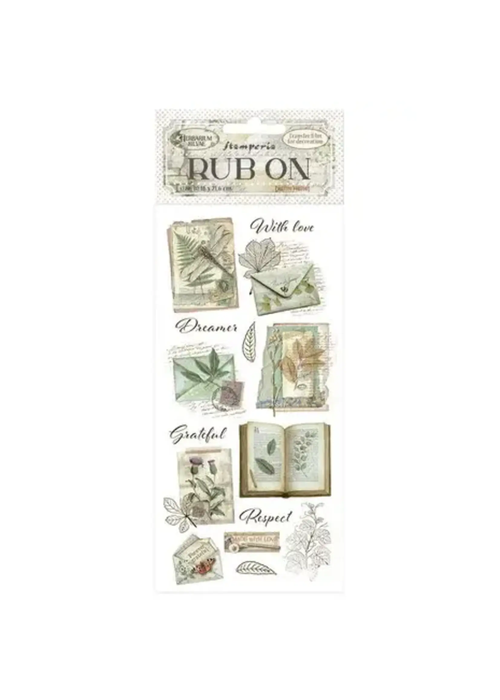 Herbarium Silvae Rub-On 8,33x2,36 Inch Botanical ooks (DFLRB210)