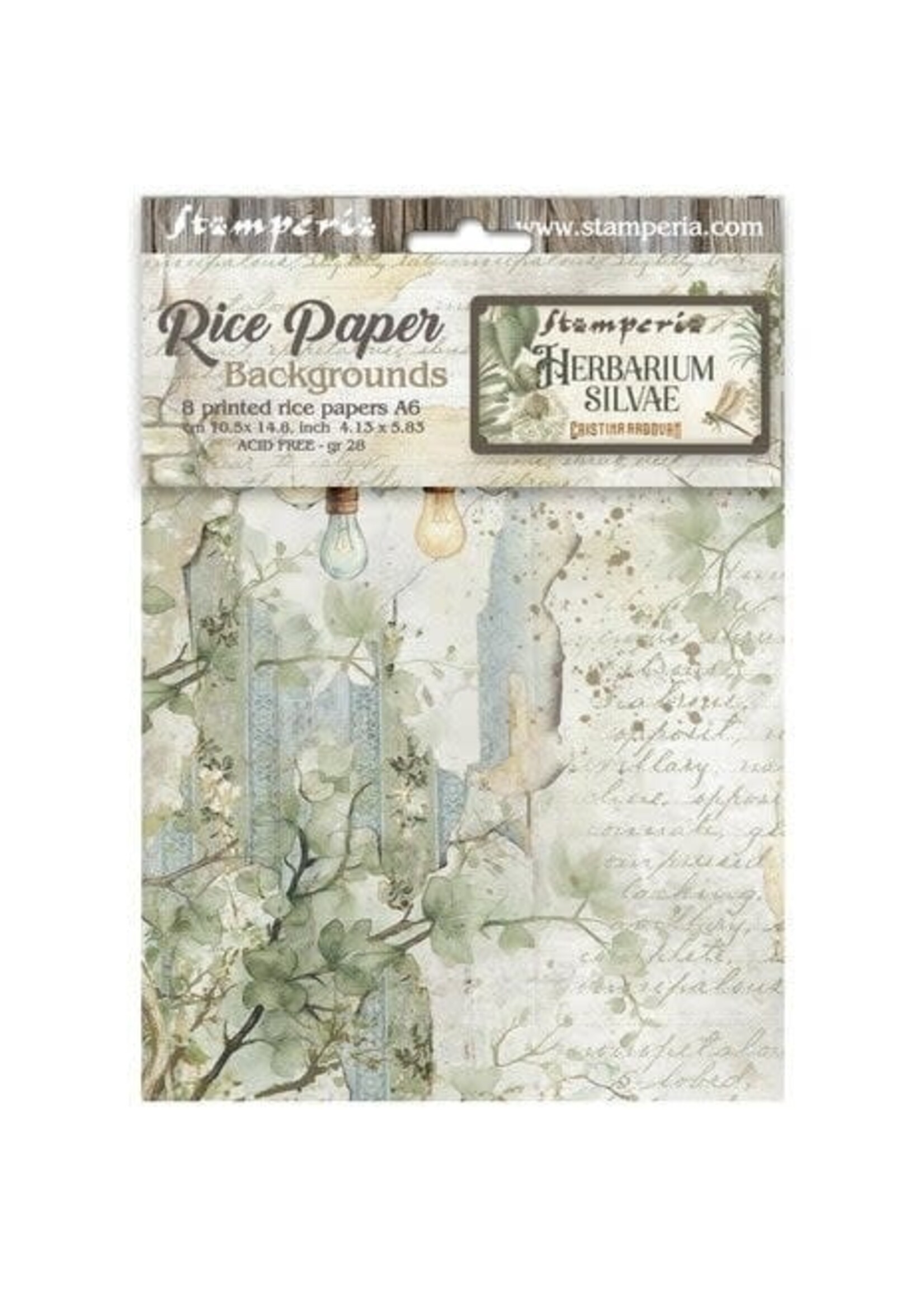 Herbarium Silvae A6 Rice Paper Backgrounds (8pcs) (DFSAK6048)