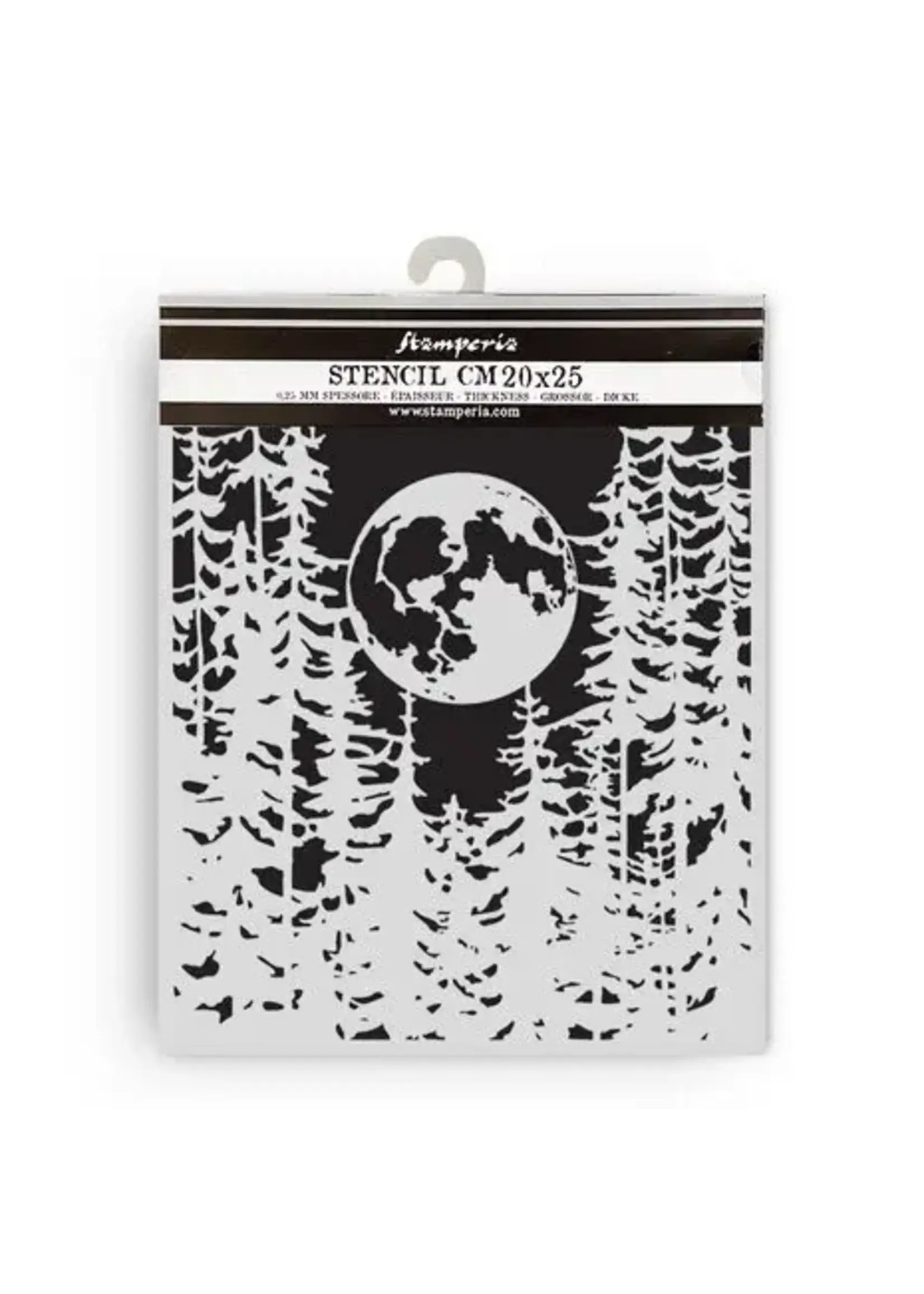 Herbarium Silvae Thick Stencil 20x25cm Moon in the Forest (KSTD194)