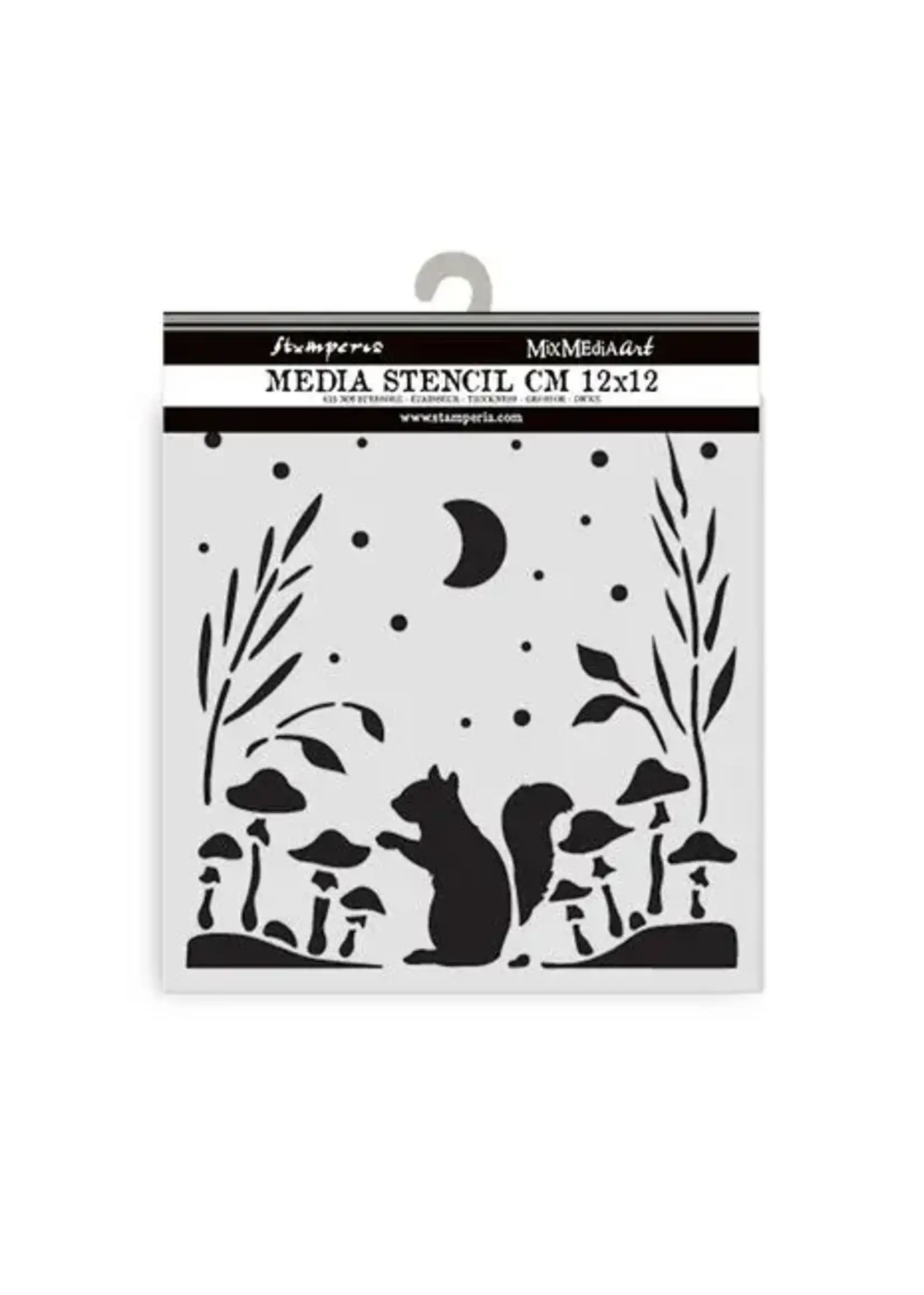 Herbarium Silvae Thick Stencil 12x12cm Squirrel (KSTDS66)